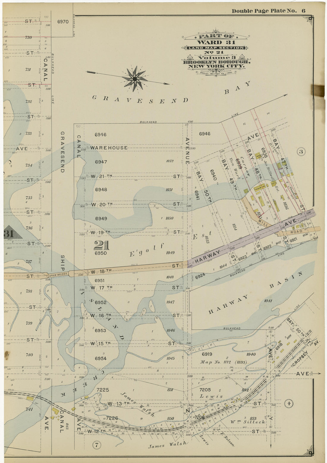 Image 17 of Atlas of the Brooklyn Borough of the City of New York : Originally Kings County, Complete In Three Volumes : Based Upon Official Maps and Plans On File In the Various City Offices In the Municipal Building and Registers Office (Hall of Rec... by Relic Map Company