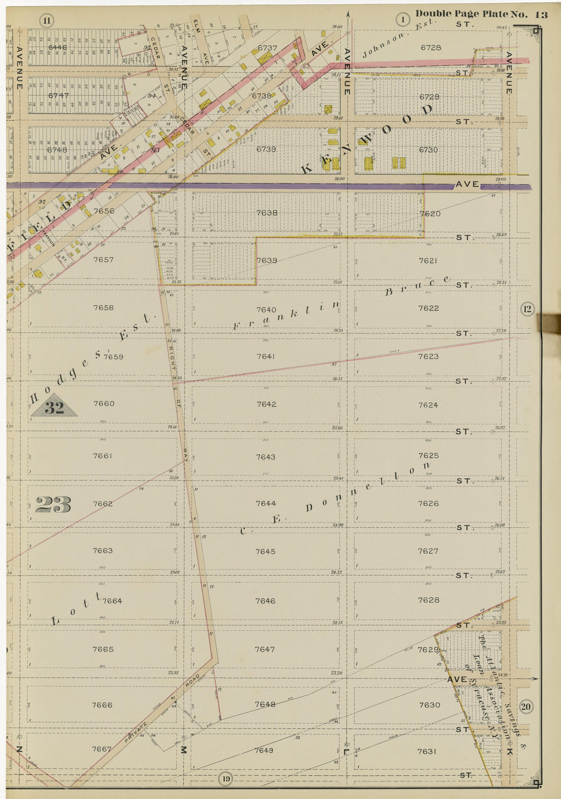 Image 31 of Atlas of the Brooklyn Borough of the City of New York : Originally Kings County, Complete In Three Volumes : Based Upon Official Maps and Plans On File In the Various City Offices In the Municipal Building and Registers Office (Hall of Rec... by Relic Map Company