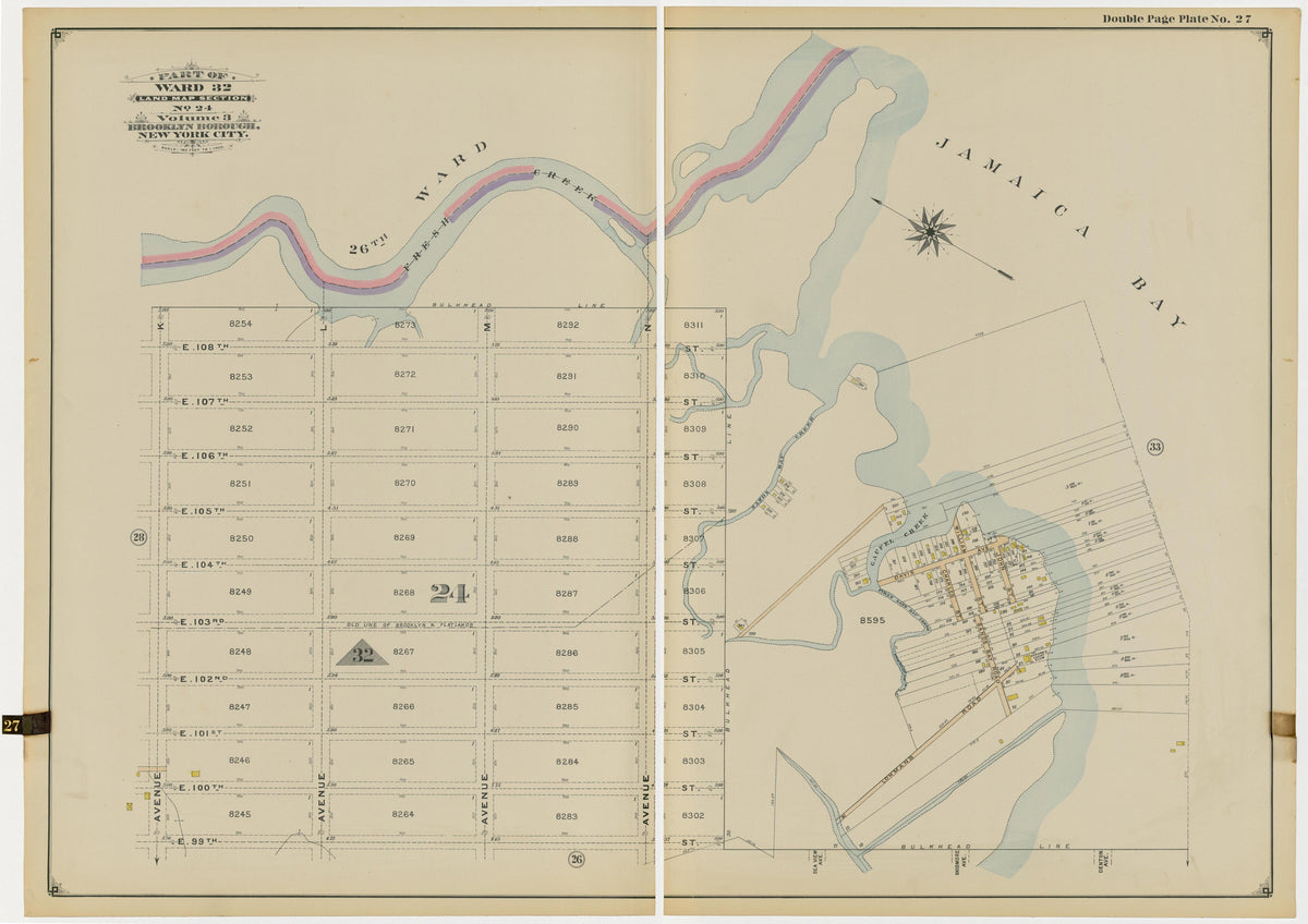 Image 58 of Atlas of the Brooklyn Borough of the City of New York : Originally Kings County, Complete In Three Volumes : Based Upon Official Maps and Plans On File In the Various City Offices In the Municipal Building and Registers Office (Hall of Rec... by Relic Map Company