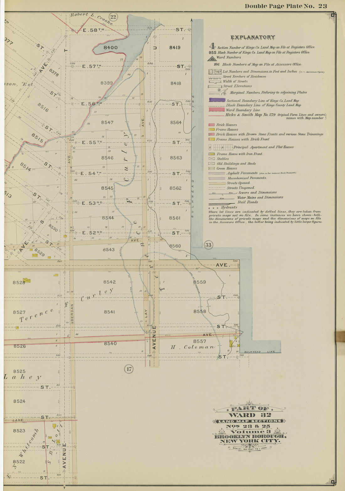 This old map of Brooklyn, New York, New York (State), was created by Balliet & Volk|Hyde & Company|Ullitz, Hugo in 1899