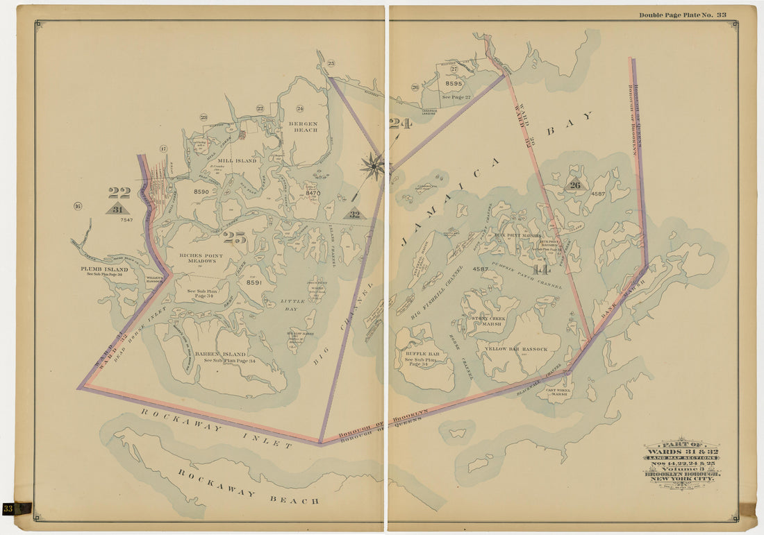 Image 70 of Atlas of the Brooklyn Borough of the City of New York : Originally Kings County, Complete In Three Volumes : Based Upon Official Maps and Plans On File In the Various City Offices In the Municipal Building and Registers Office (Hall of Rec... by Relic Map Company