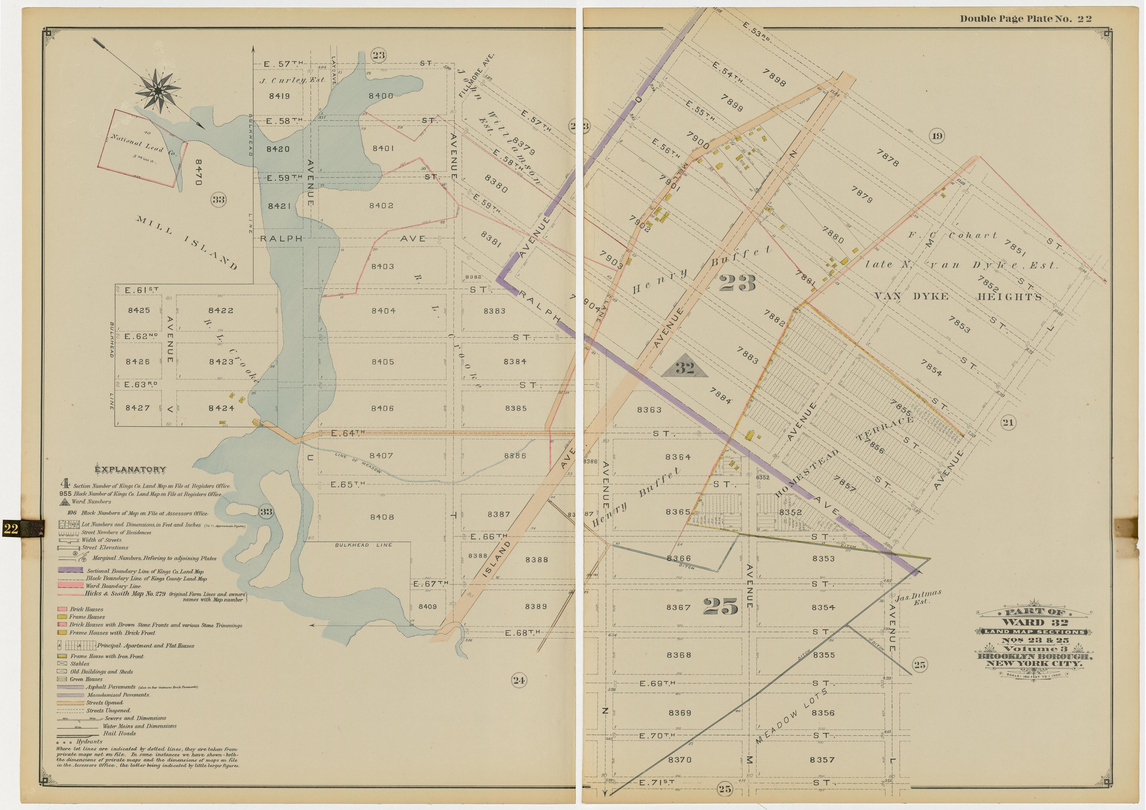 Image 48 of Atlas of the Brooklyn Borough of the City of New York : Originally Kings County, Complete In Three Volumes : Based Upon Official Maps and Plans On File In the Various City Offices In the Municipal Building and Registers Office (Hall of Rec... by Relic Map Company