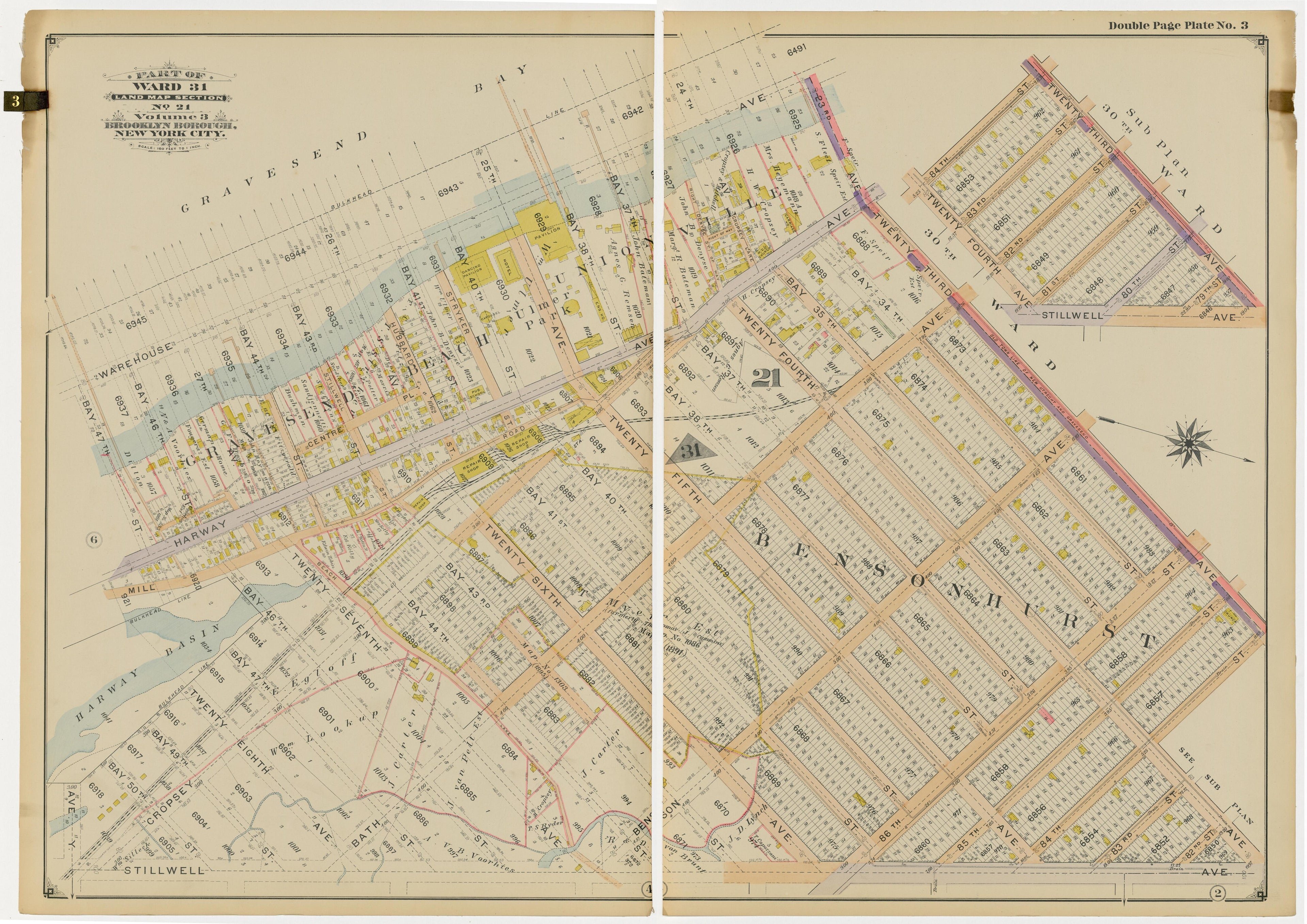 Image 10 of Atlas of the Brooklyn Borough of the City of New York : Originally Kings County, Complete In Three Volumes : Based Upon Official Maps and Plans On File In the Various City Offices In the Municipal Building and Registers Office (Hall of Rec... by Relic Map Company