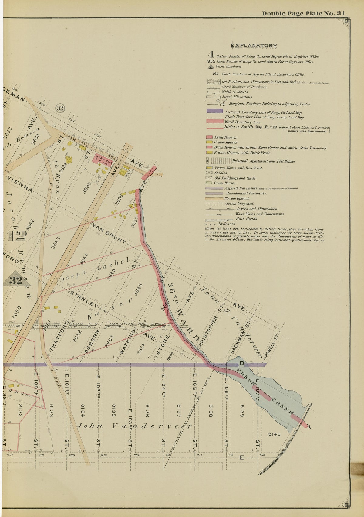 Image 67 of Atlas of the Brooklyn Borough of the City of New York : Originally Kings County, Complete In Three Volumes : Based Upon Official Maps and Plans On File In the Various City Offices In the Municipal Building and Registers Office (Hall of Rec... by Relic Map Company