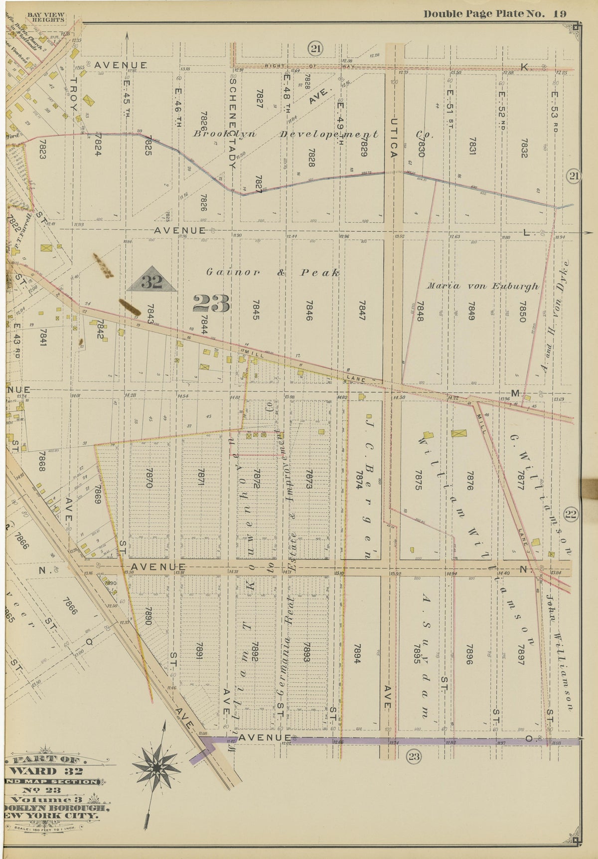 Image 43 of Atlas of the Brooklyn Borough of the City of New York : Originally Kings County, Complete In Three Volumes : Based Upon Official Maps and Plans On File In the Various City Offices In the Municipal Building and Registers Office (Hall of Rec... by Relic Map Company