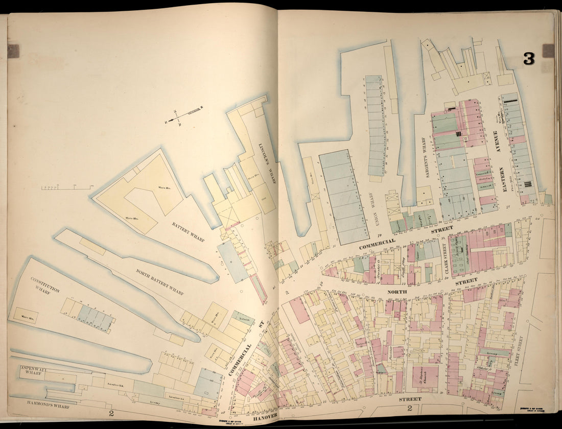 This old map of Boston, Massachusetts, Suffolk County, was created by Sanborn, D. A. (Daniel Alfred) in 1867