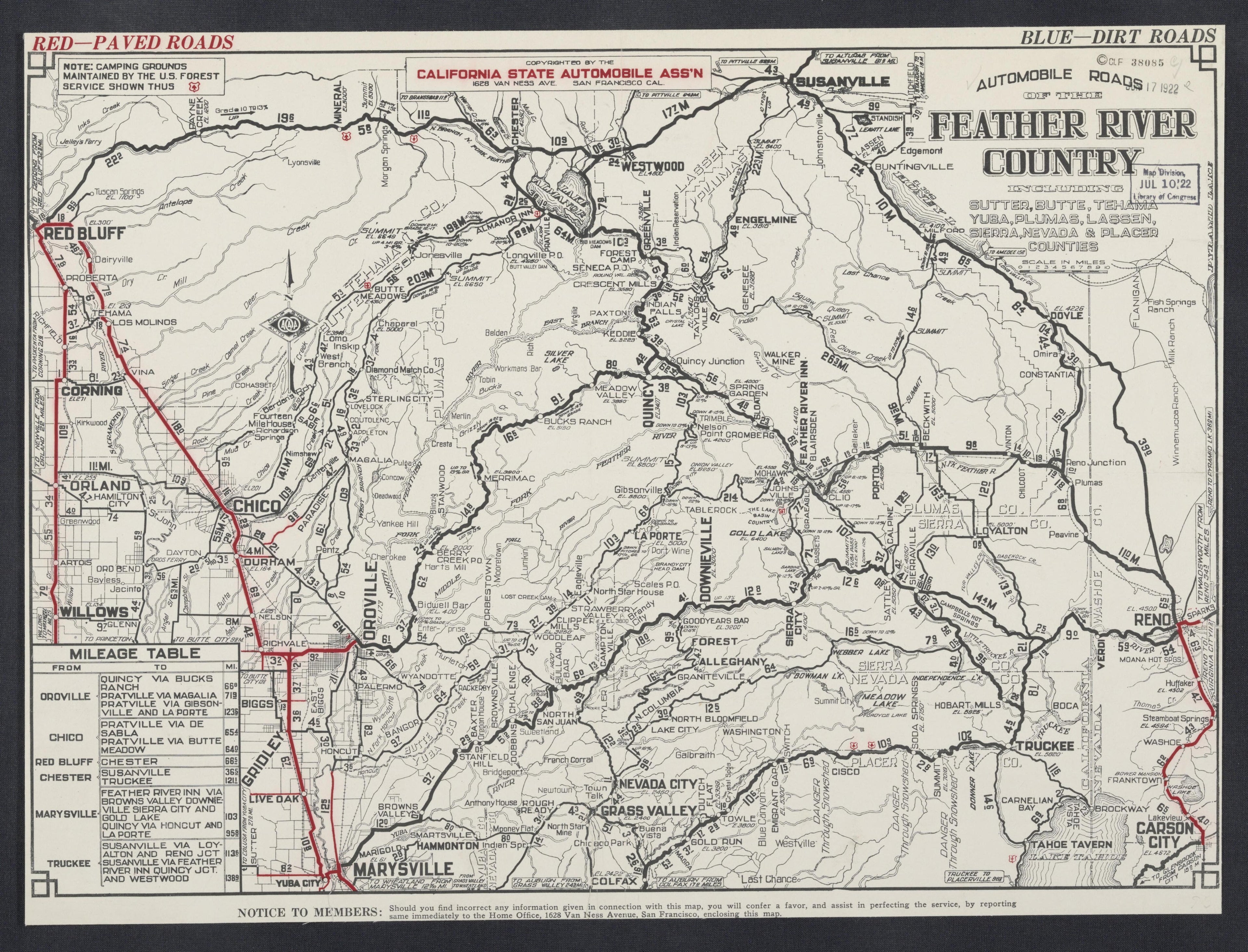 CA Drawer 99, Folder 11, Item 01 from Maps of California--regions E-H 1800 by Relic Map Company