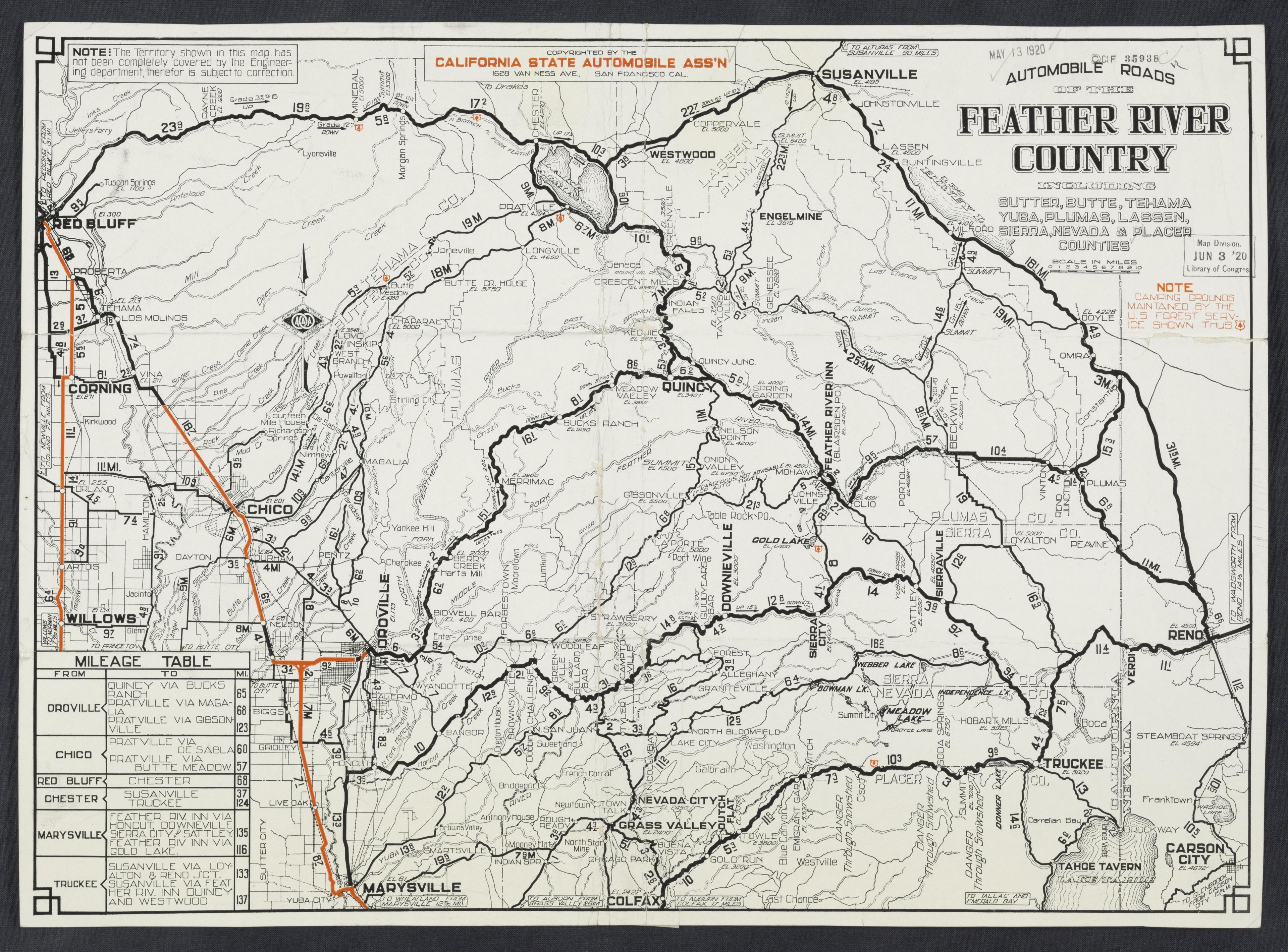 CA Drawer 99, Folder 10a, Item 01 from Maps of California--regions E-H 1800 by Relic Map Company