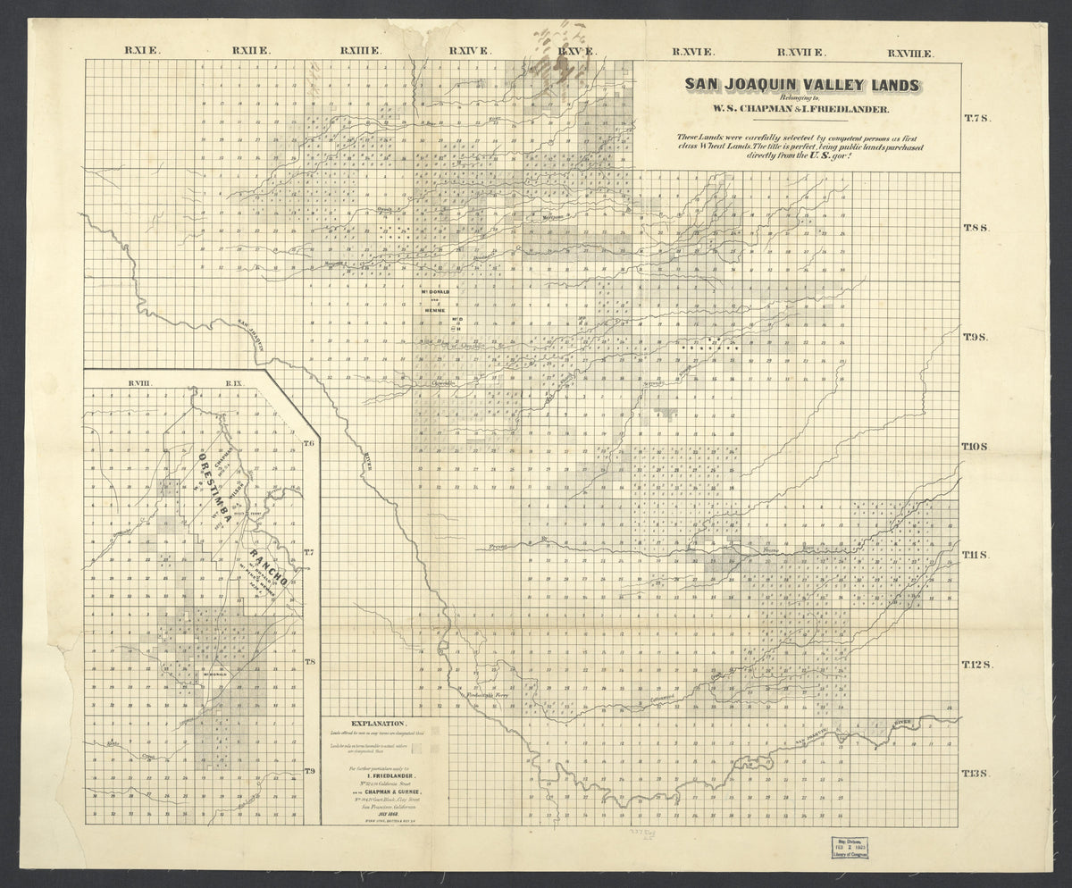 CA Drawer 115, Folder 11, Item 01 from Maps of California--regions San Jacinto-San M 1800 by Relic Map Company