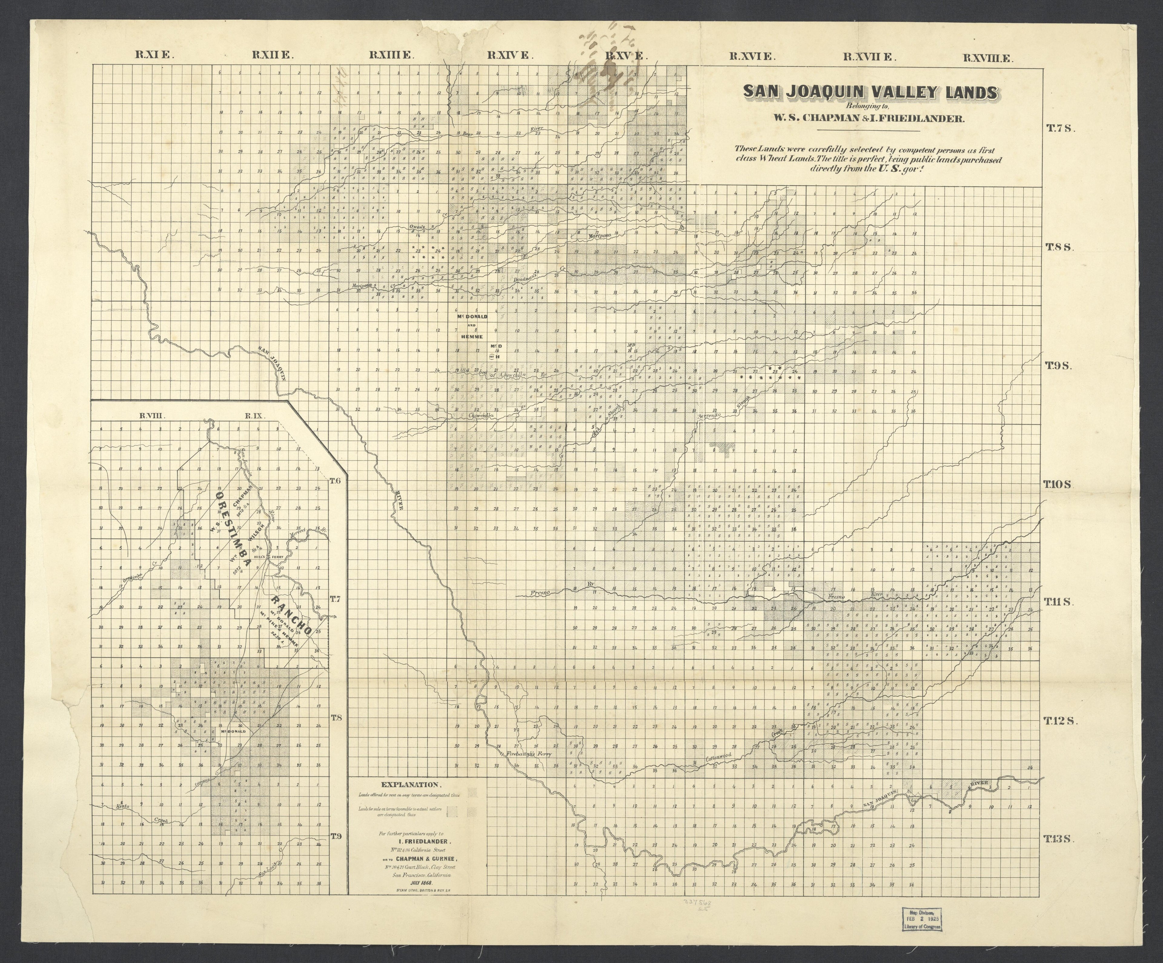 CA Drawer 115, Folder 11, Item 01 from Maps of California--regions San Jacinto-San M 1800 by Relic Map Company
