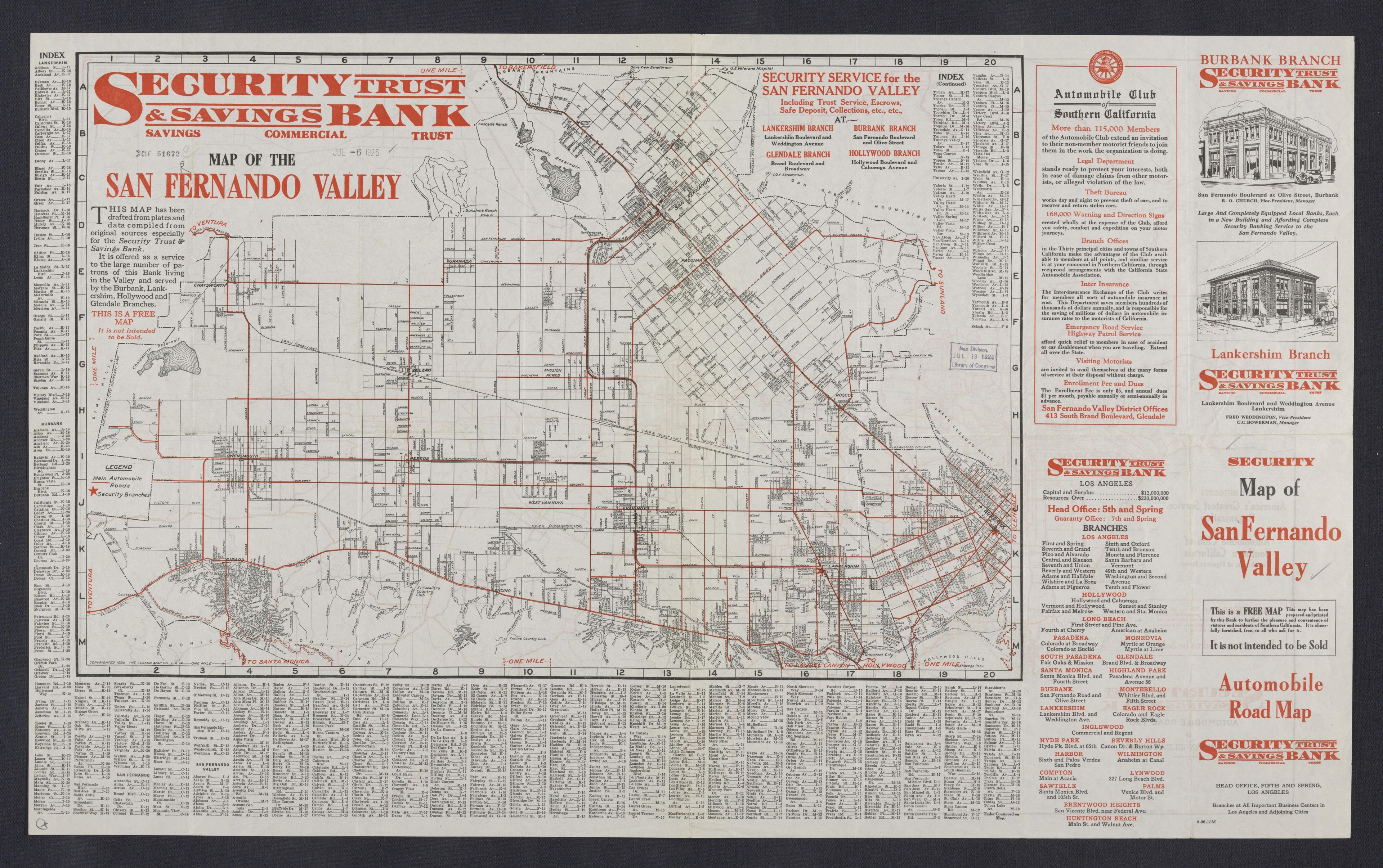 CA Drawer 108, Folder 18, Item 01 (Back) from Maps of California--regions Sand-San Fernando Valley 1850-1940 1800 by Relic Map Company