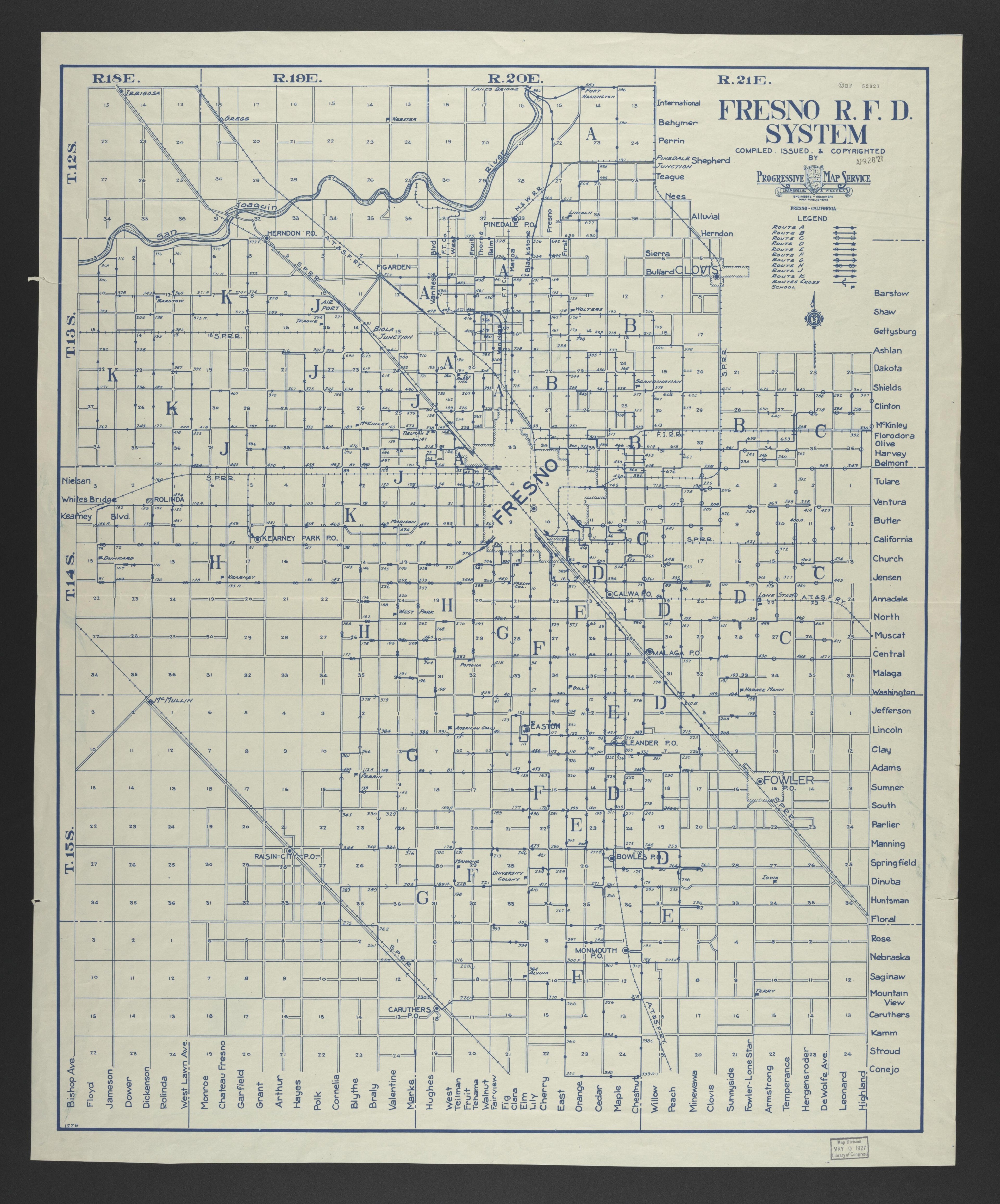 CA Drawer 134, Folder 10, Item 01 from Maps of California--counties Fresno 1914-1937 by Relic Map Company