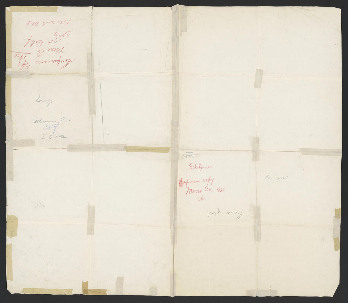 CA Drawer 167, Folder 04, Item 01 (Back) from Maps of California--counties Mono 1861 by Relic Map Company