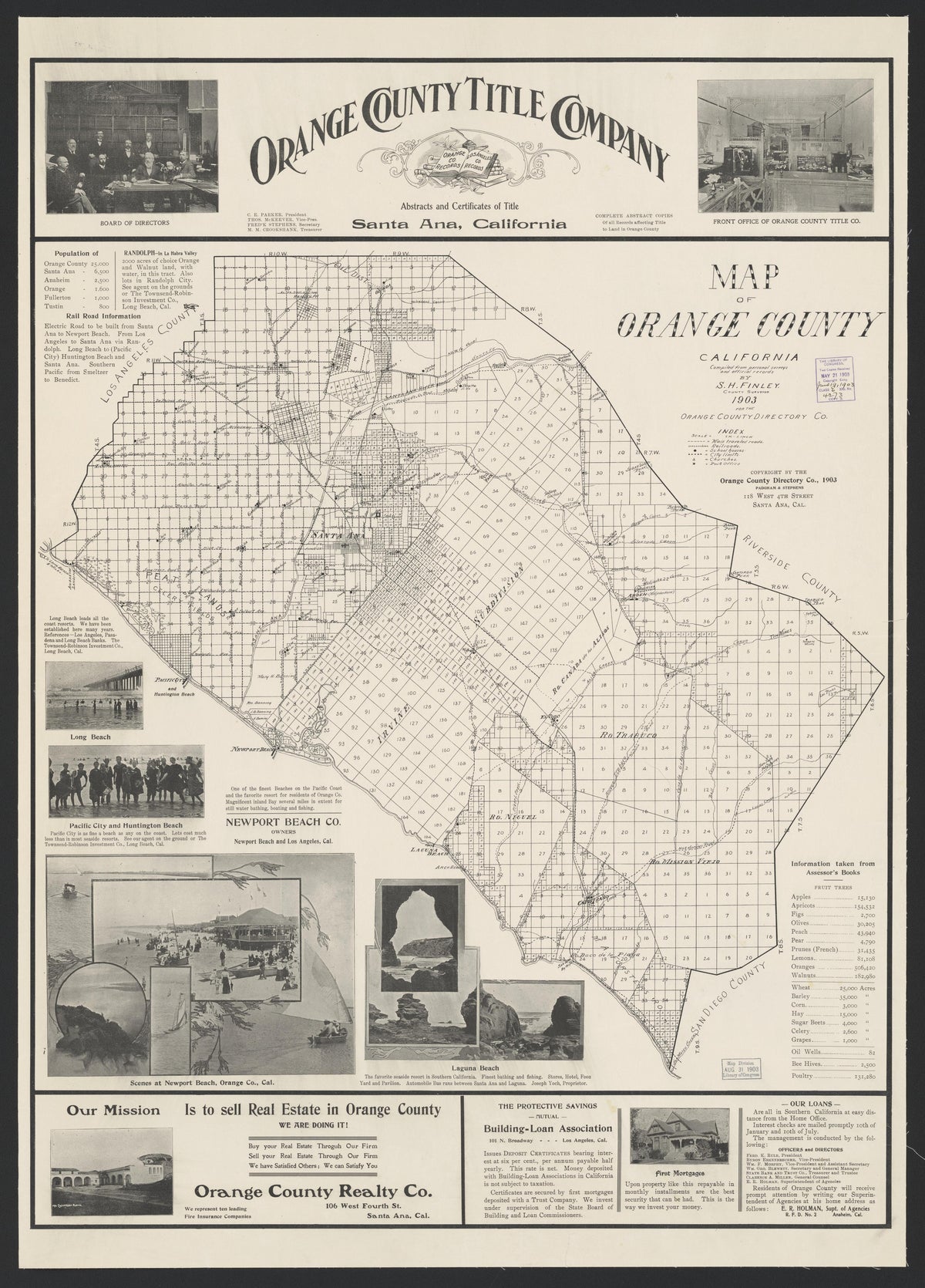 CA Drawer 171, Folder 03, Item 01 from Maps of California--counties New-Orange to 1937 1889 by Relic Map Company