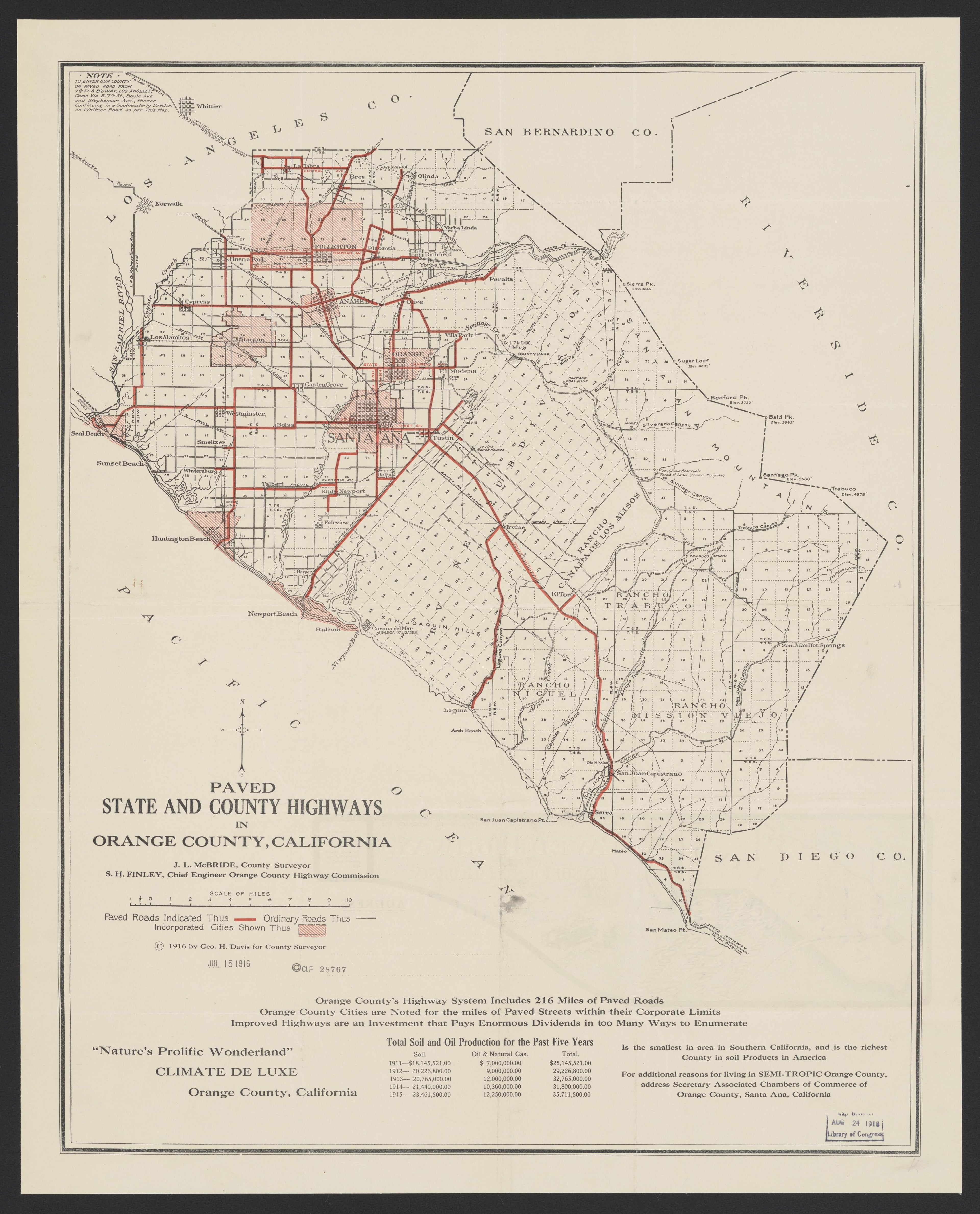 This old map of California, Orange County, was created by in 1889