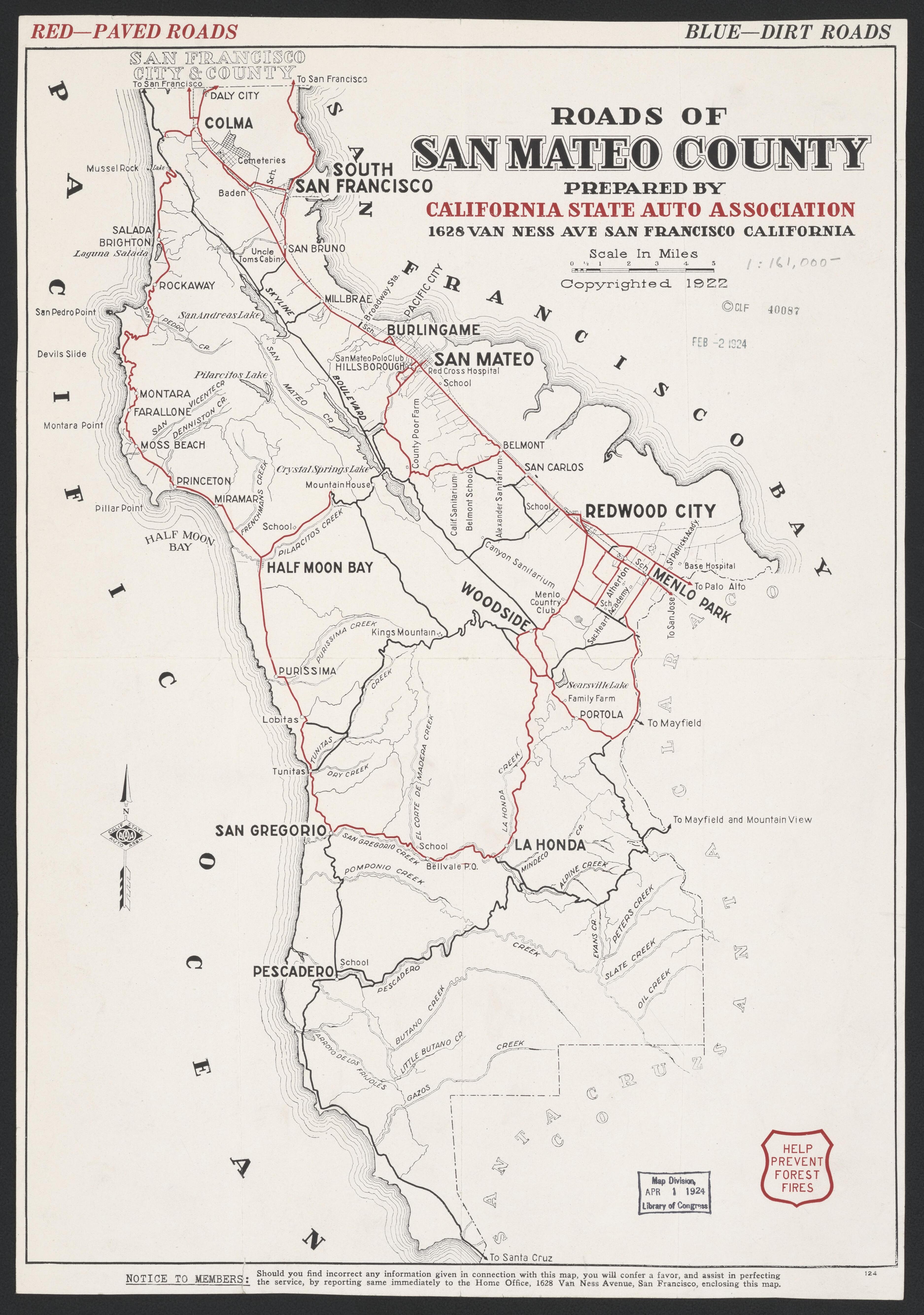 This old map of California, San Mateo County, was created by in 1856