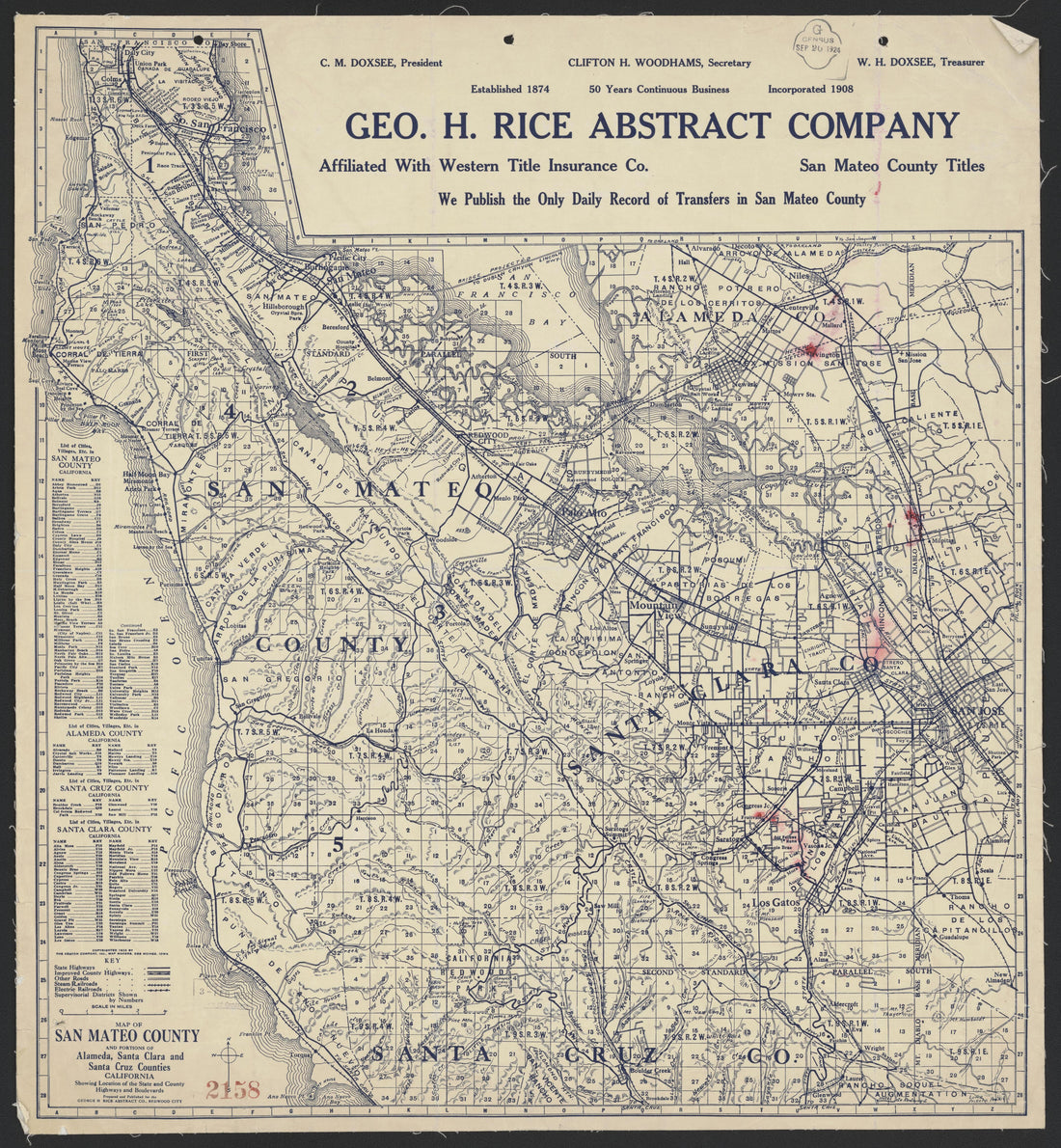 This old map of California, San Mateo County, was created by in 1856