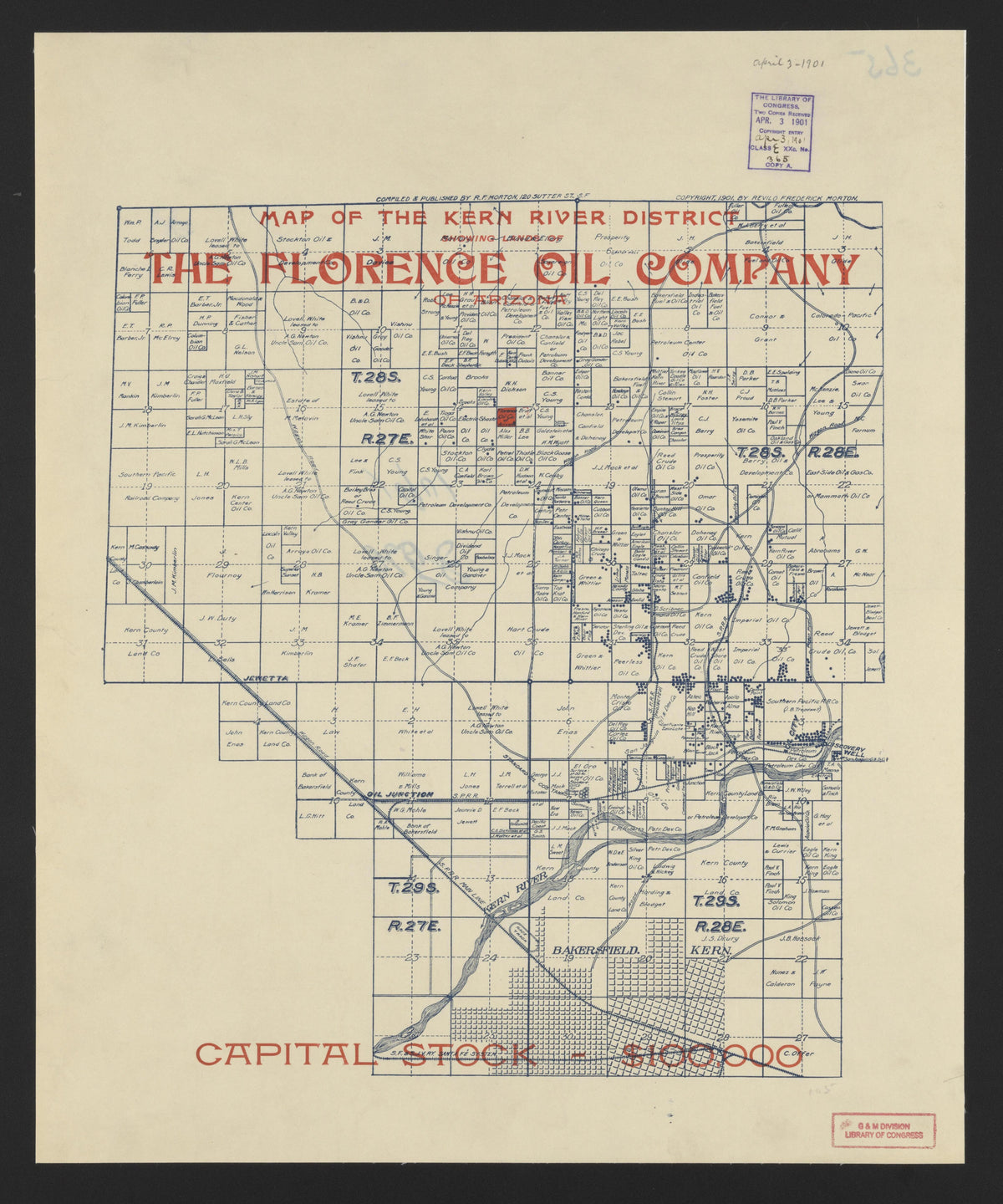 CA Drawer 144, Folder 15, Item 01 from Maps of California--counties Inyo 1939-1970--Kern 1901 1866 by Relic Map Company