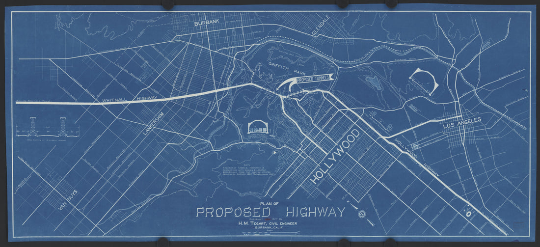 This old map of California, Los Angeles County, was created by in 1923