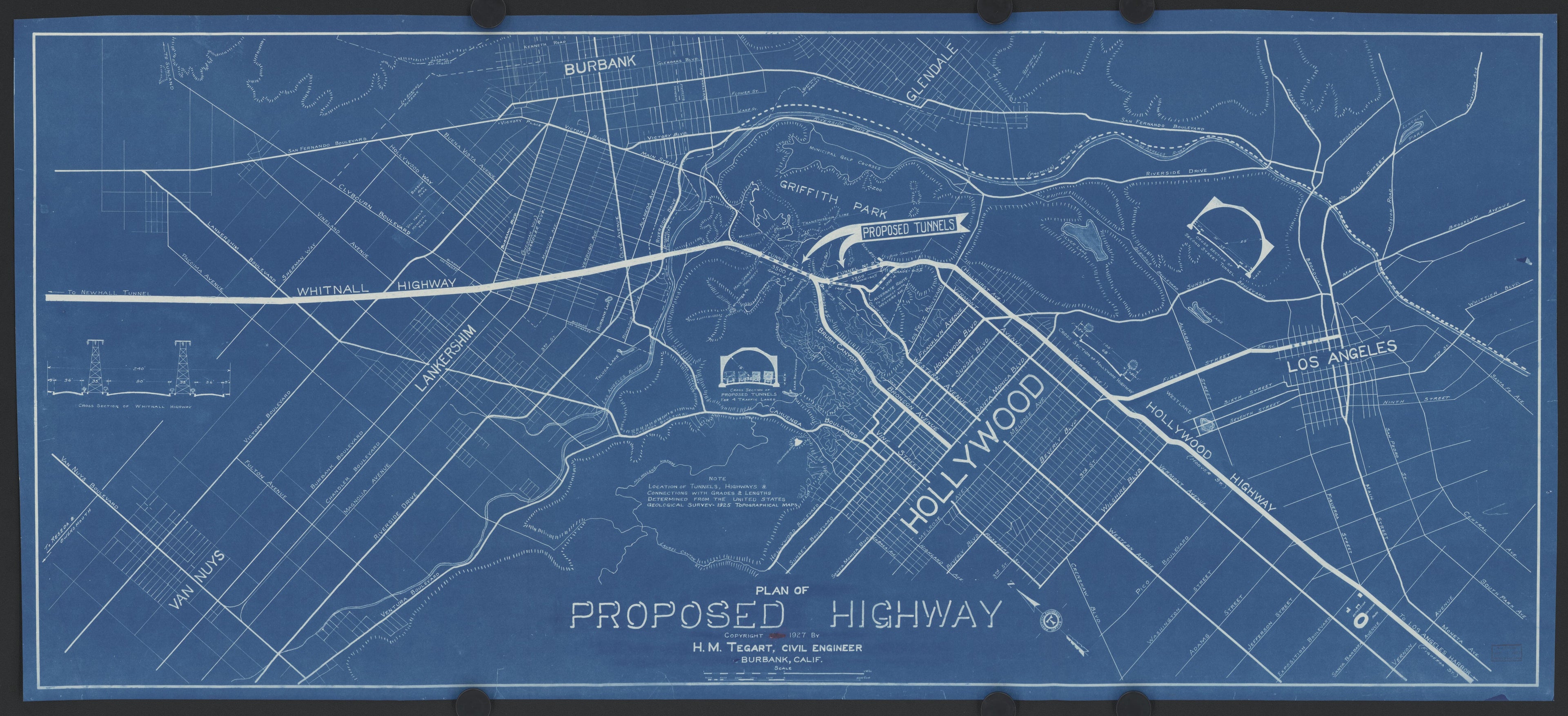 This old map of California, Los Angeles County, was created by in 1923