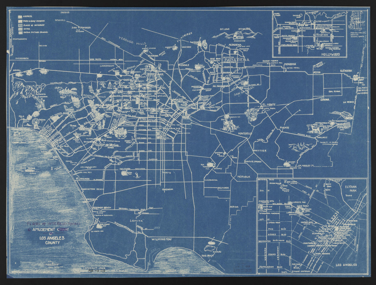 CA Drawer 153, Folder 24, Item 01 from Maps of California--counties Los Angeles 1923-1929 by Relic Map Company