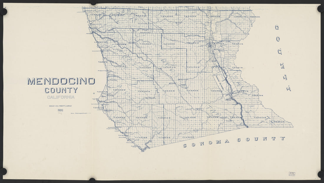 This old map of California, Mariposa County, Mendocino County, was created by in 1850