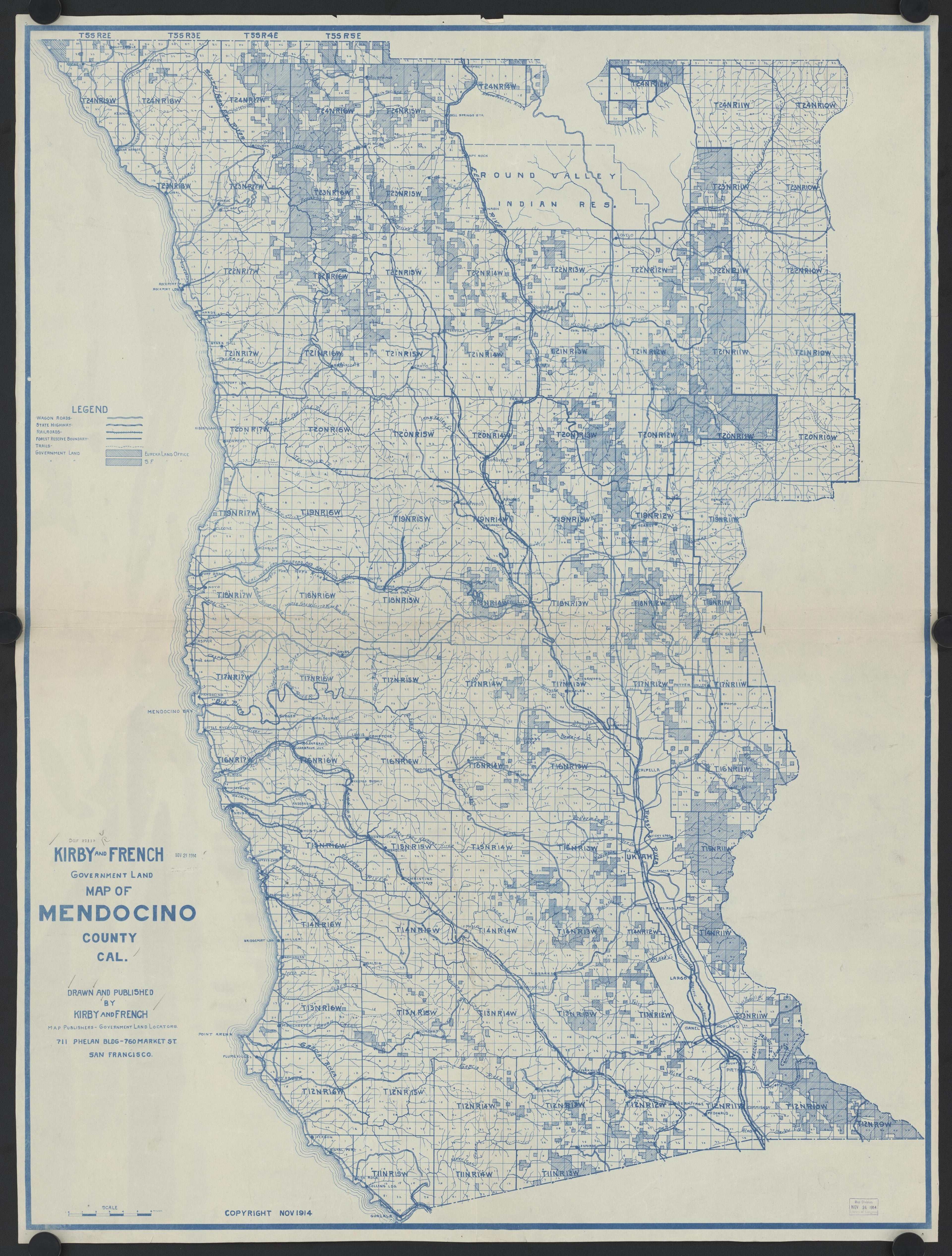 CA Drawer 163, Folder 20, Item 01 from Maps of California--counties Mariposa-Mendocino to 1937 1850 by Relic Map Company
