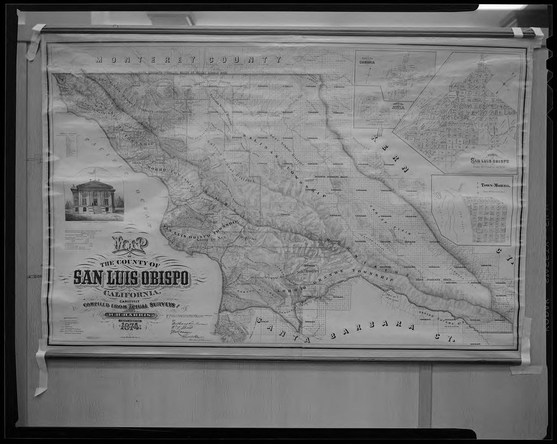 This old map of California, San Luis Obispo County, was created by in 1850