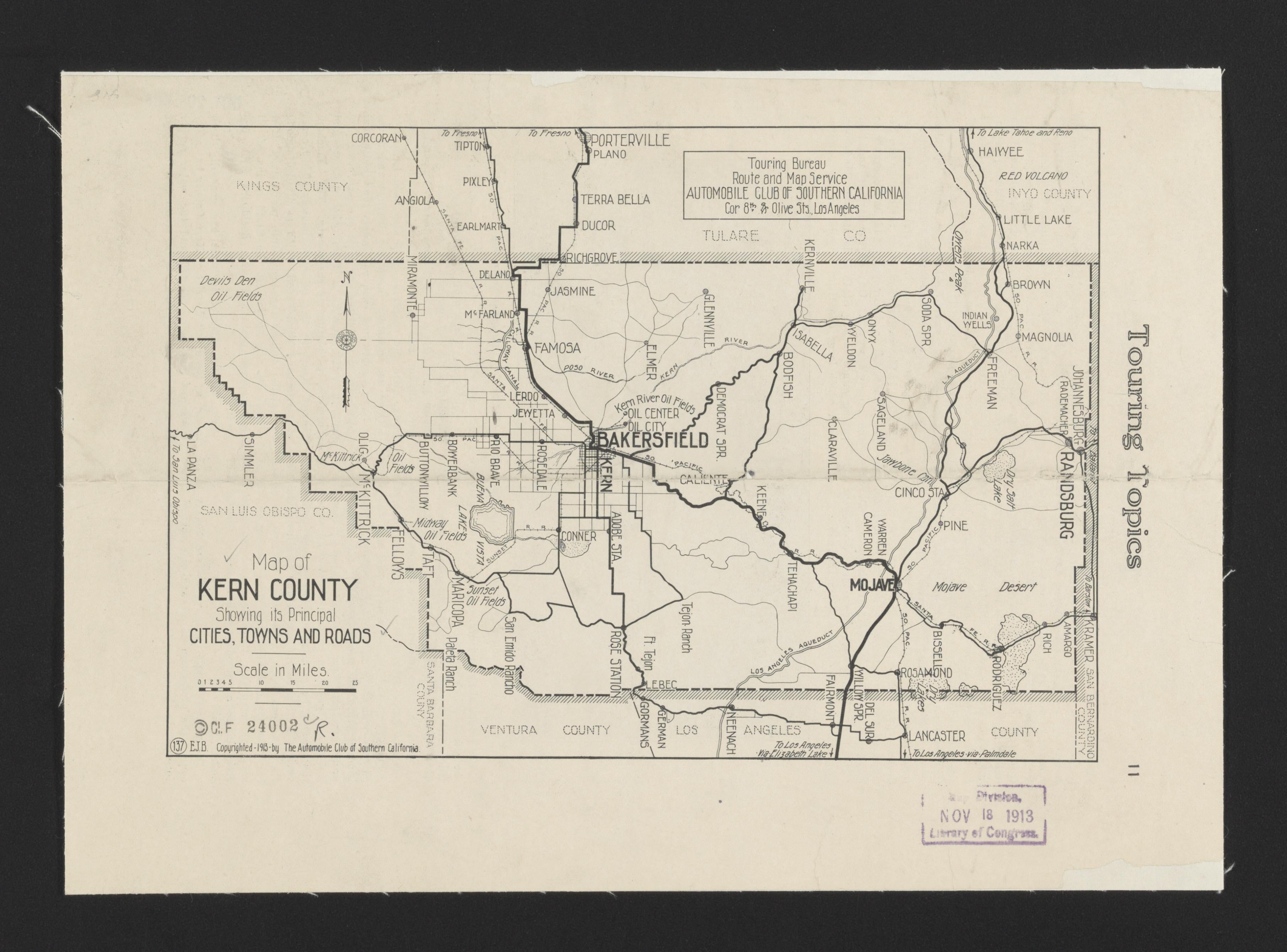 CA Drawer 145, Folder 11, Item 01 from Maps of California--counties Kern 1902-1937 by Relic Map Company
