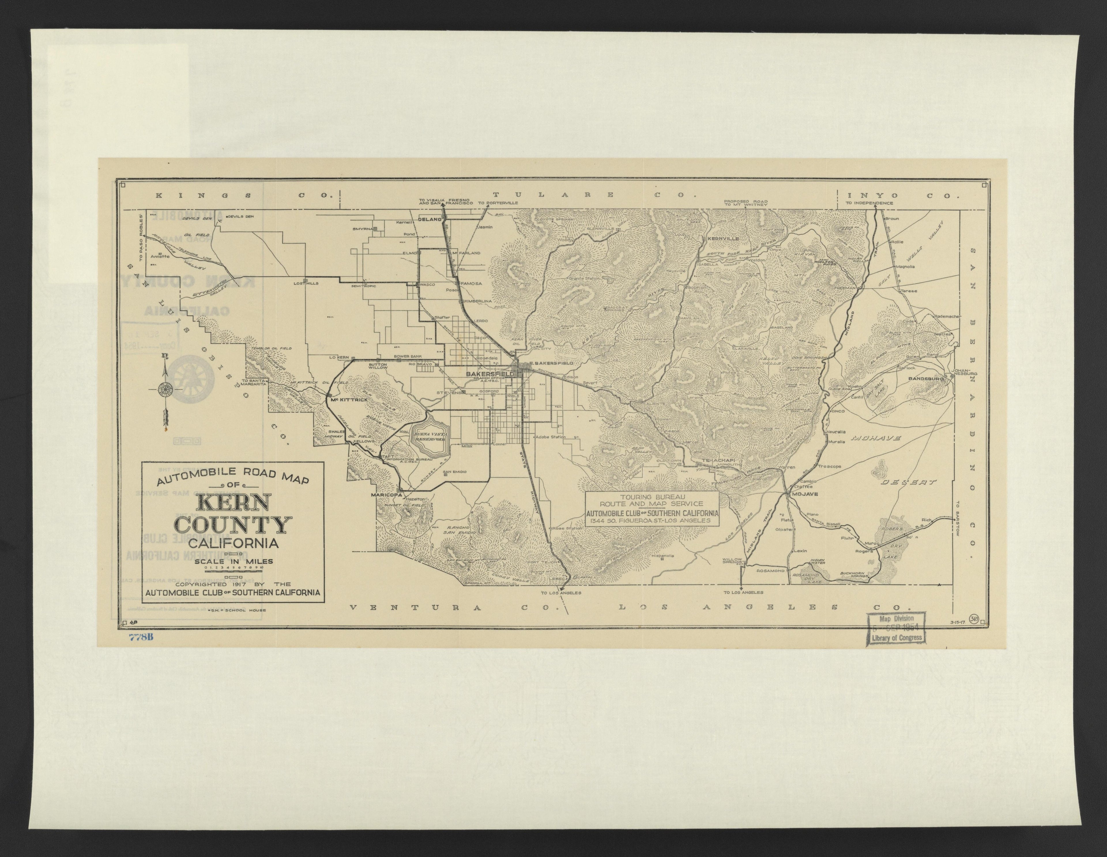 CA Drawer 145, Folder 13, Item 02 from Maps of California--counties Kern 1902-1937 by Relic Map Company