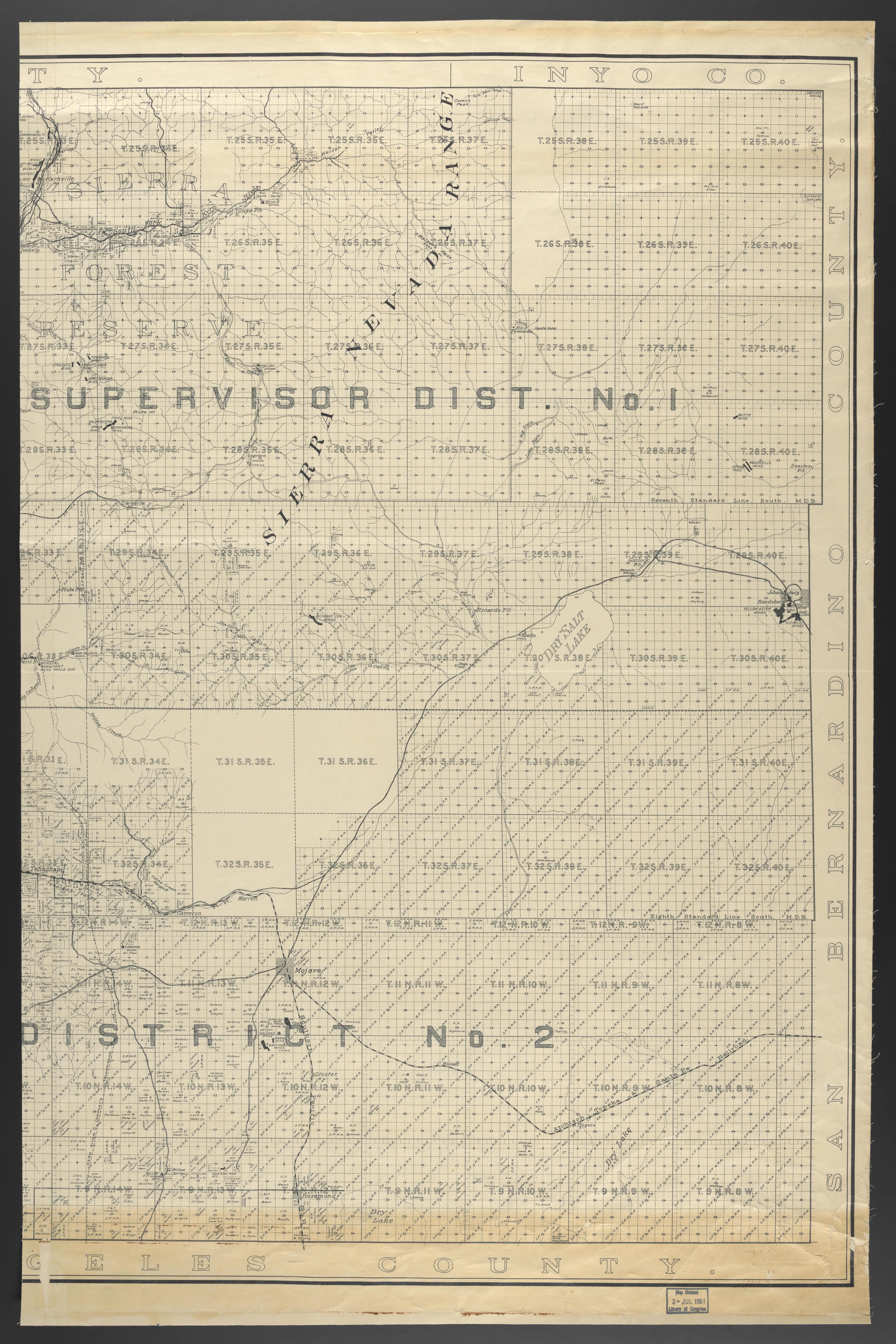 CA Drawer 145, Folder 03, Item 01 from Maps of California--counties Kern 1902-1937 by Relic Map Company