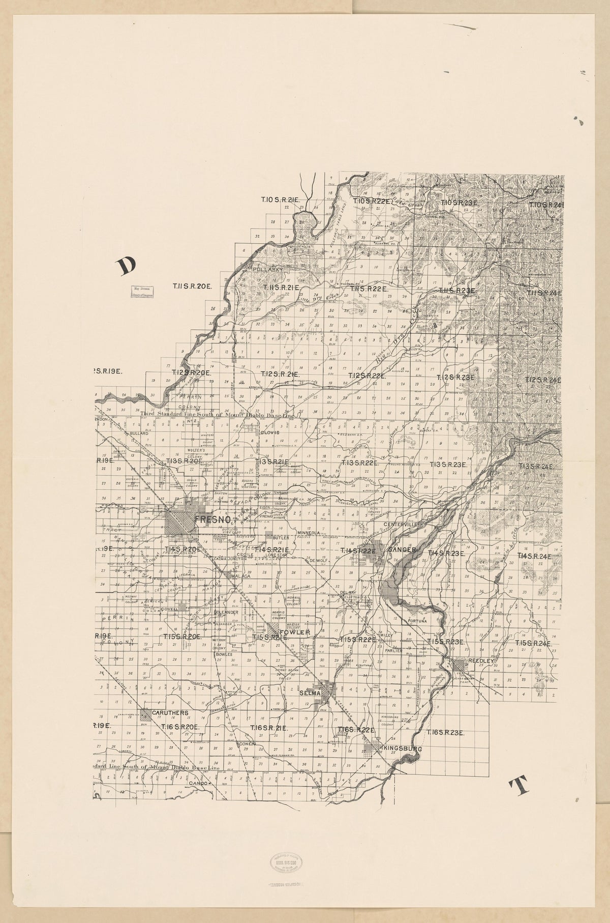 CA Drawer 133, Folder 09, Item 04 from Maps of California--counties Fresno to 1913 1856 by Relic Map Company