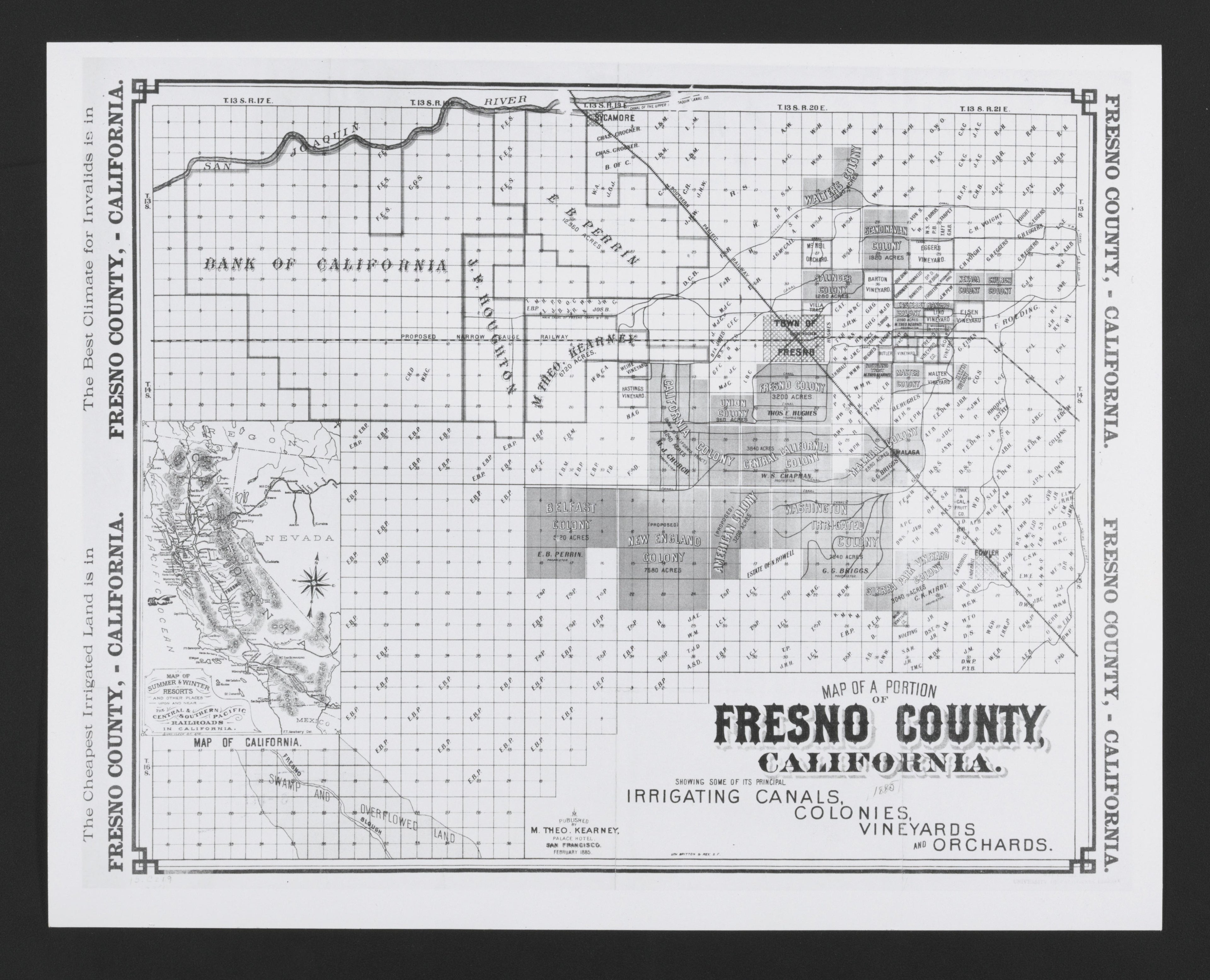 CA Drawer 133, Folder 02, Item 01 from Maps of California--counties Fresno to 1913 1856 by Relic Map Company