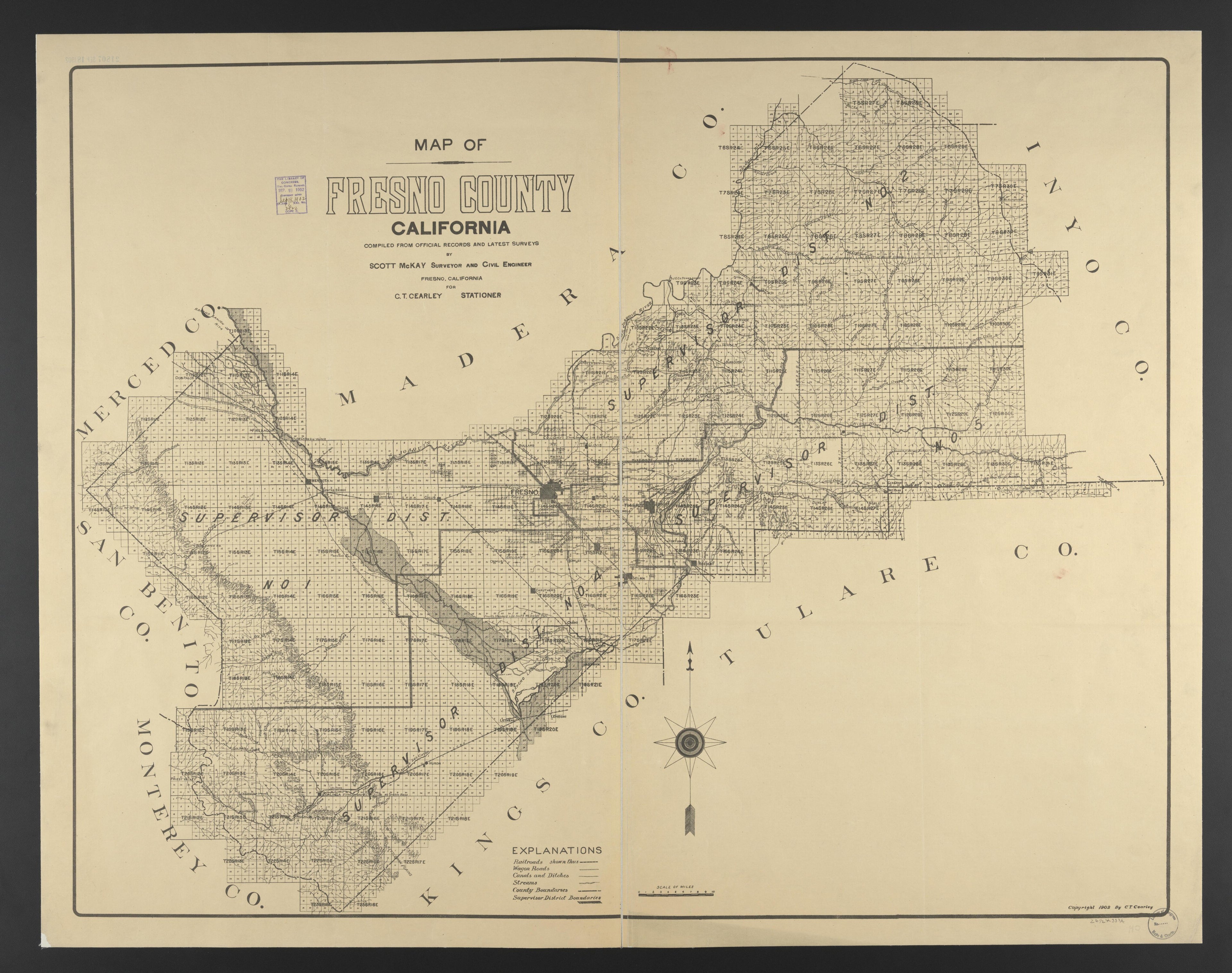 CA Drawer 133, Folder 11, Item 01 from Maps of California--counties Fresno to 1913 1856 by Relic Map Company