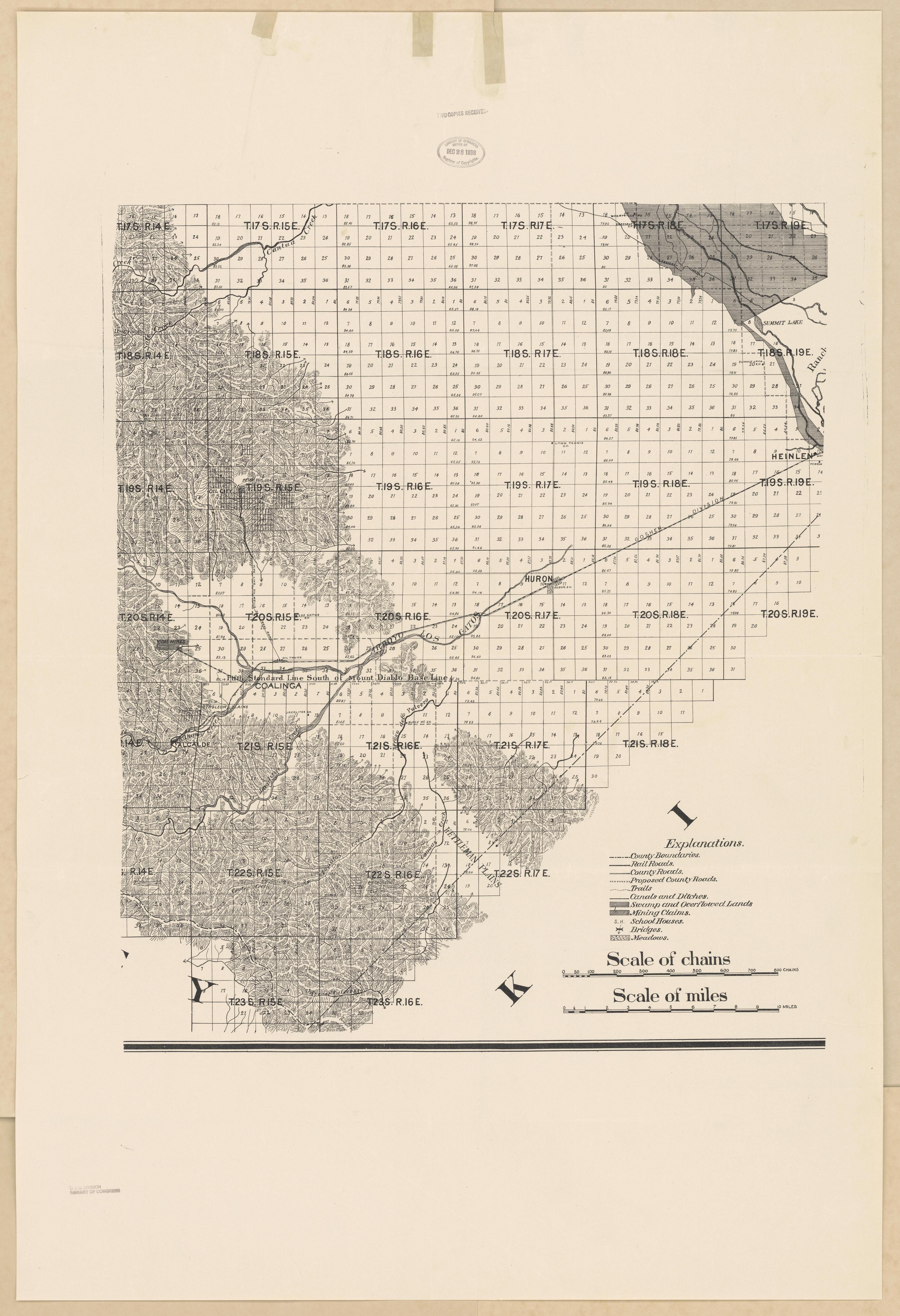 CA Drawer 133, Folder 08, Item 02 from Maps of California--counties Fresno to 1913 1856 by Relic Map Company