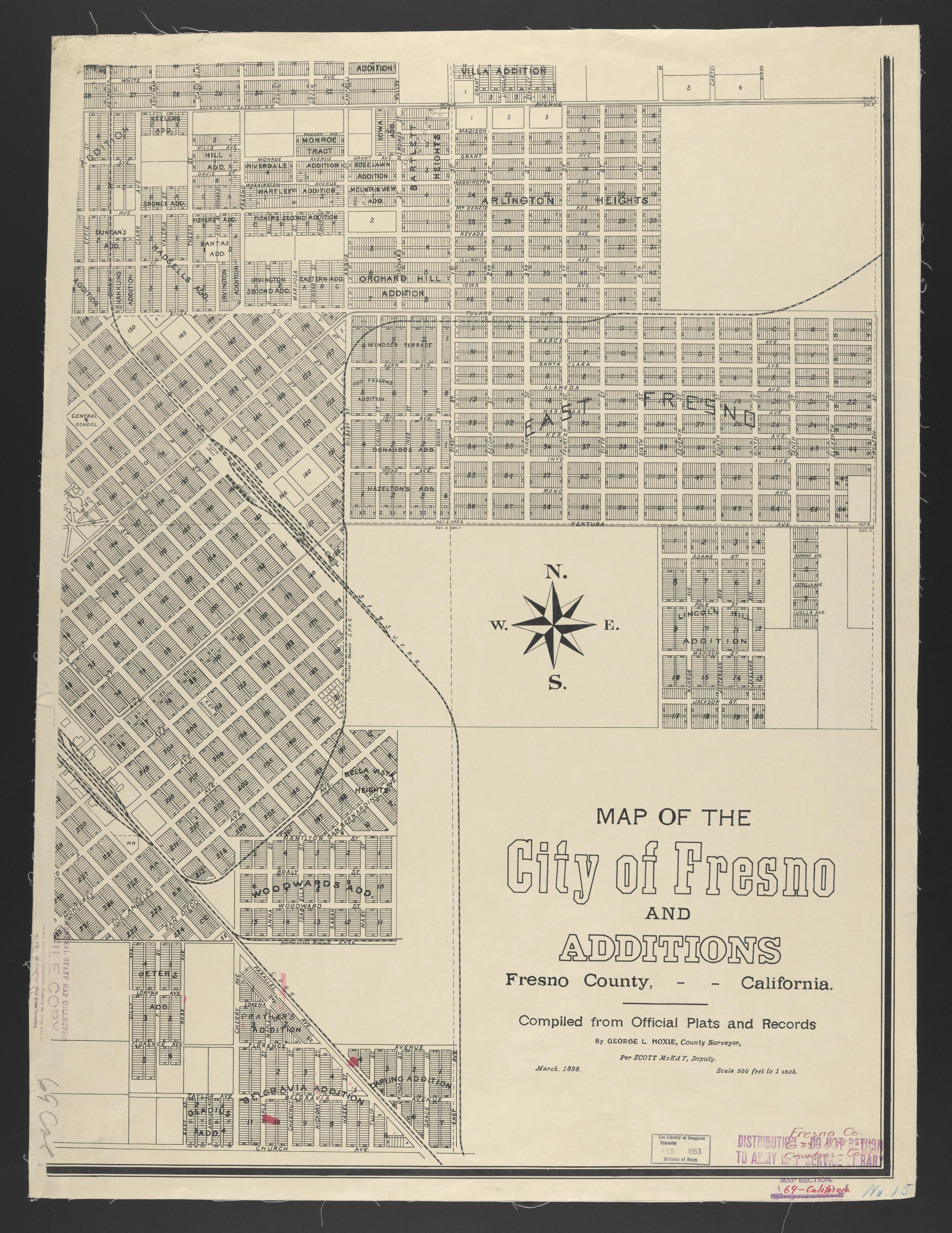 CA Drawer 133, Folder 05, Item 15 from Maps of California--counties Fresno to 1913 1856 by Relic Map Company