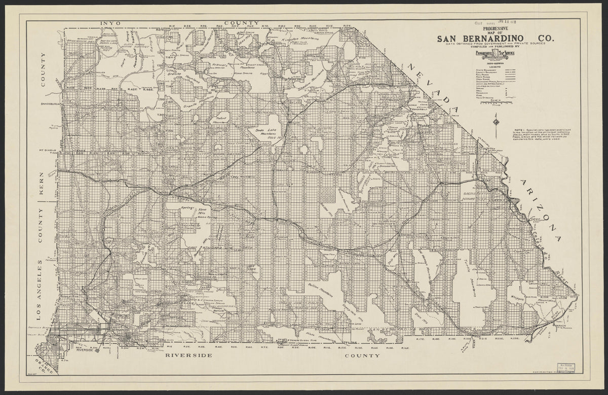 CA Drawer 181, Folder 18, Item 01 from Maps of California--counties San Bernardino to 1937 1853 by Relic Map Company