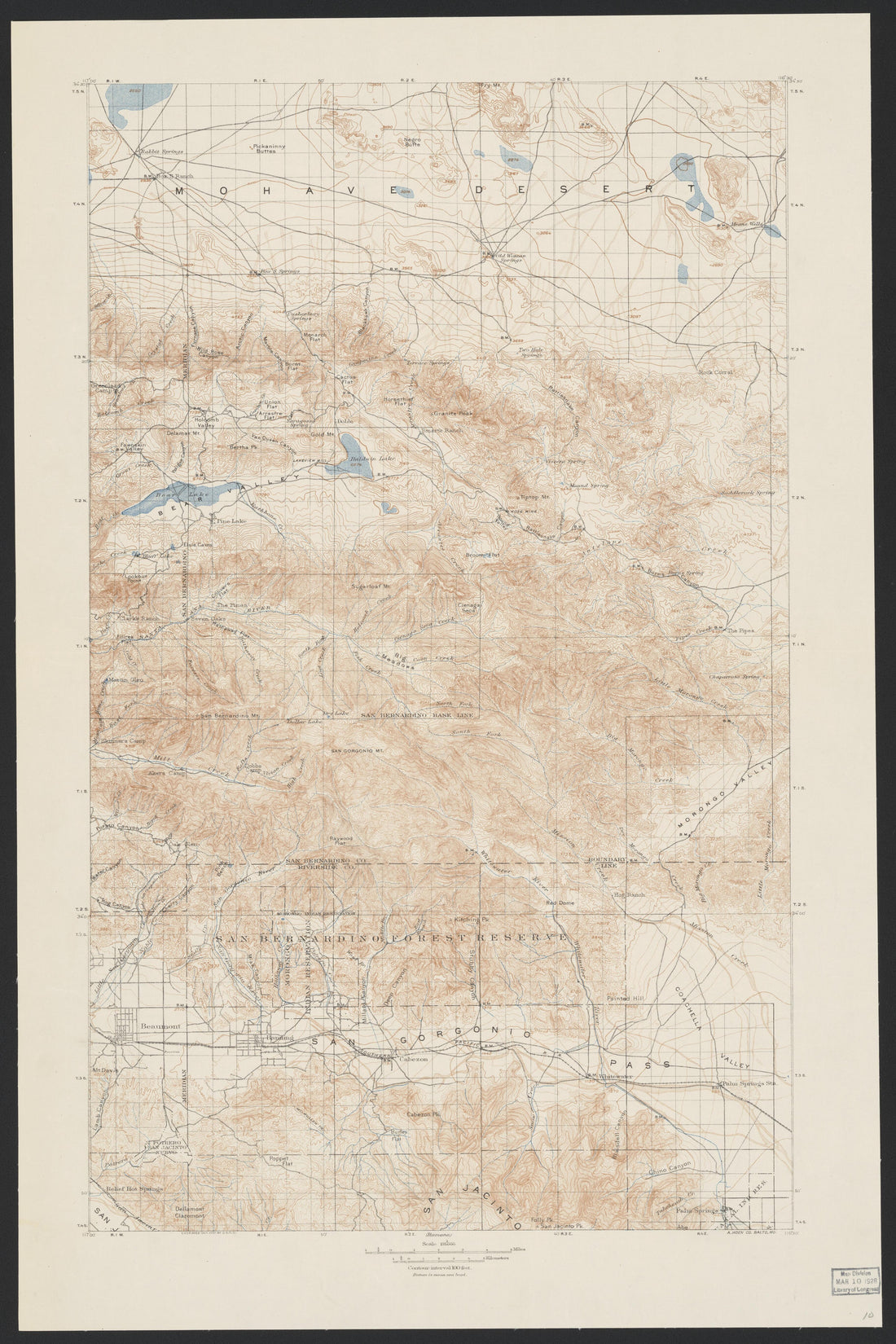 This old map of California, San Bernardino County, was created by in 1853