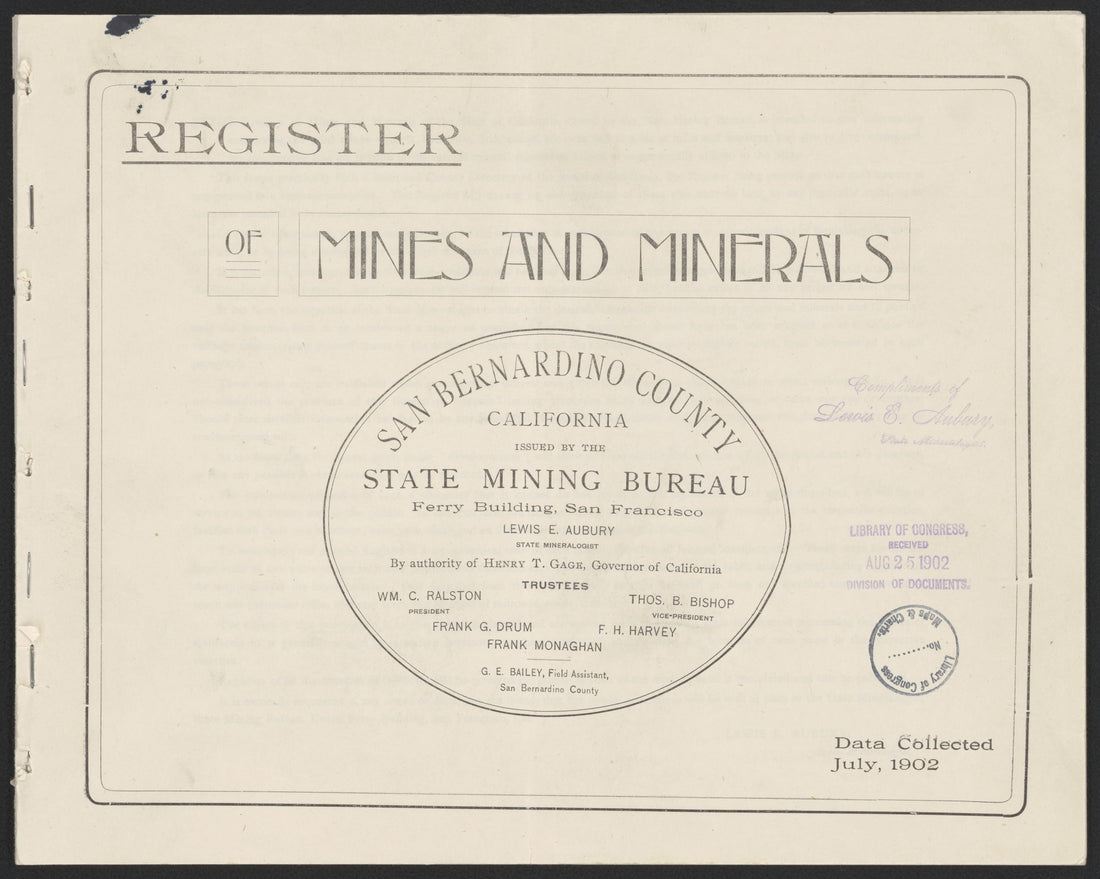 This old map of California, San Bernardino County, was created by in 1853