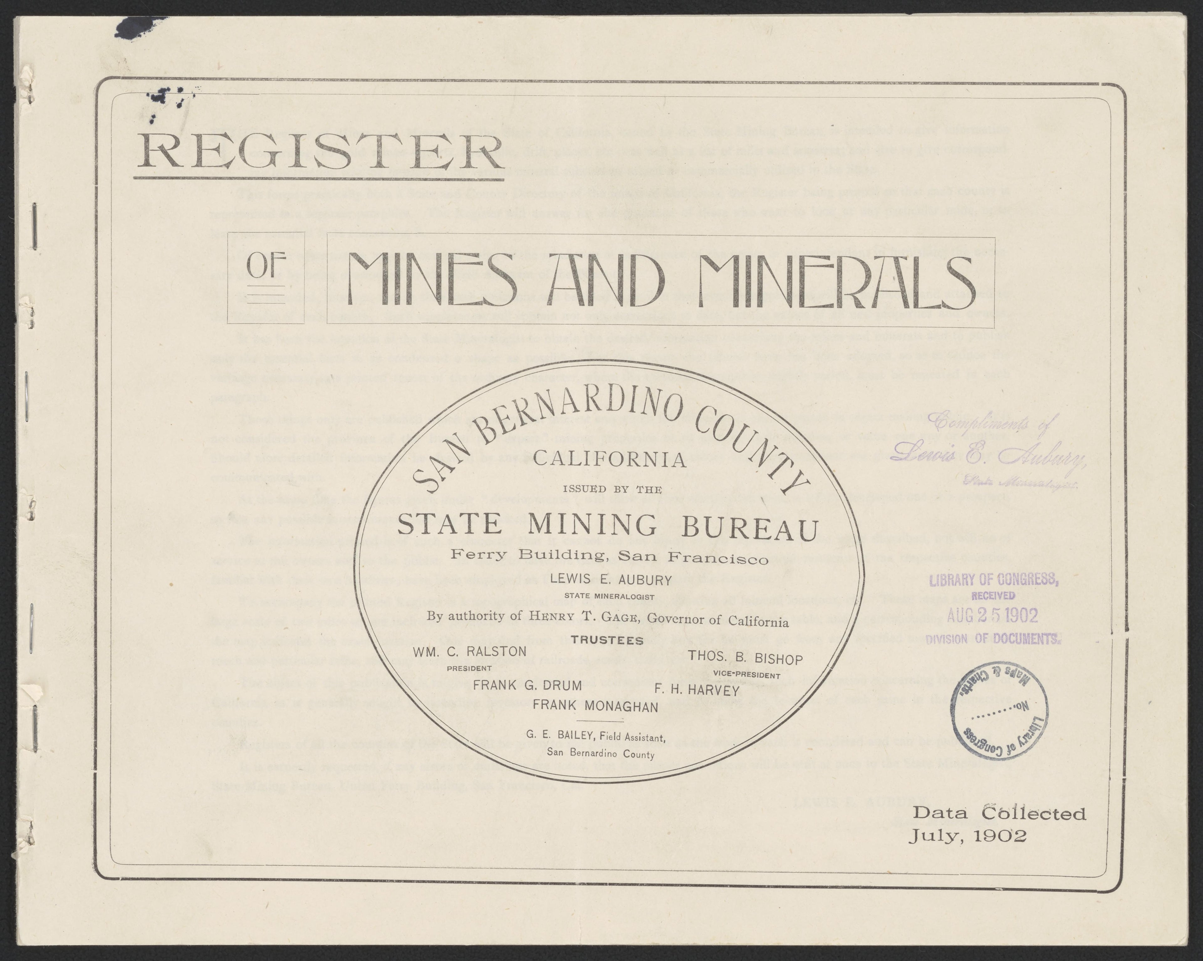 This old map of California, San Bernardino County, was created by in 1853