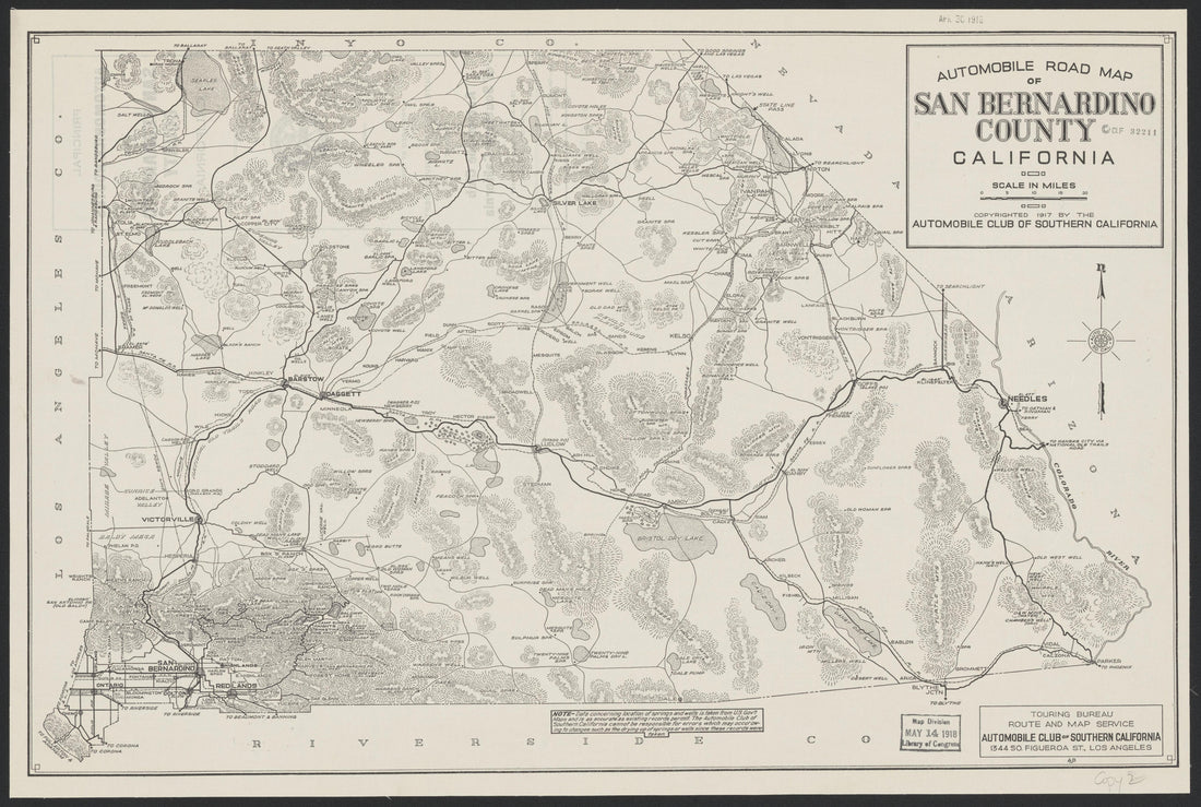 This old map of California, San Bernardino County, was created by in 1853