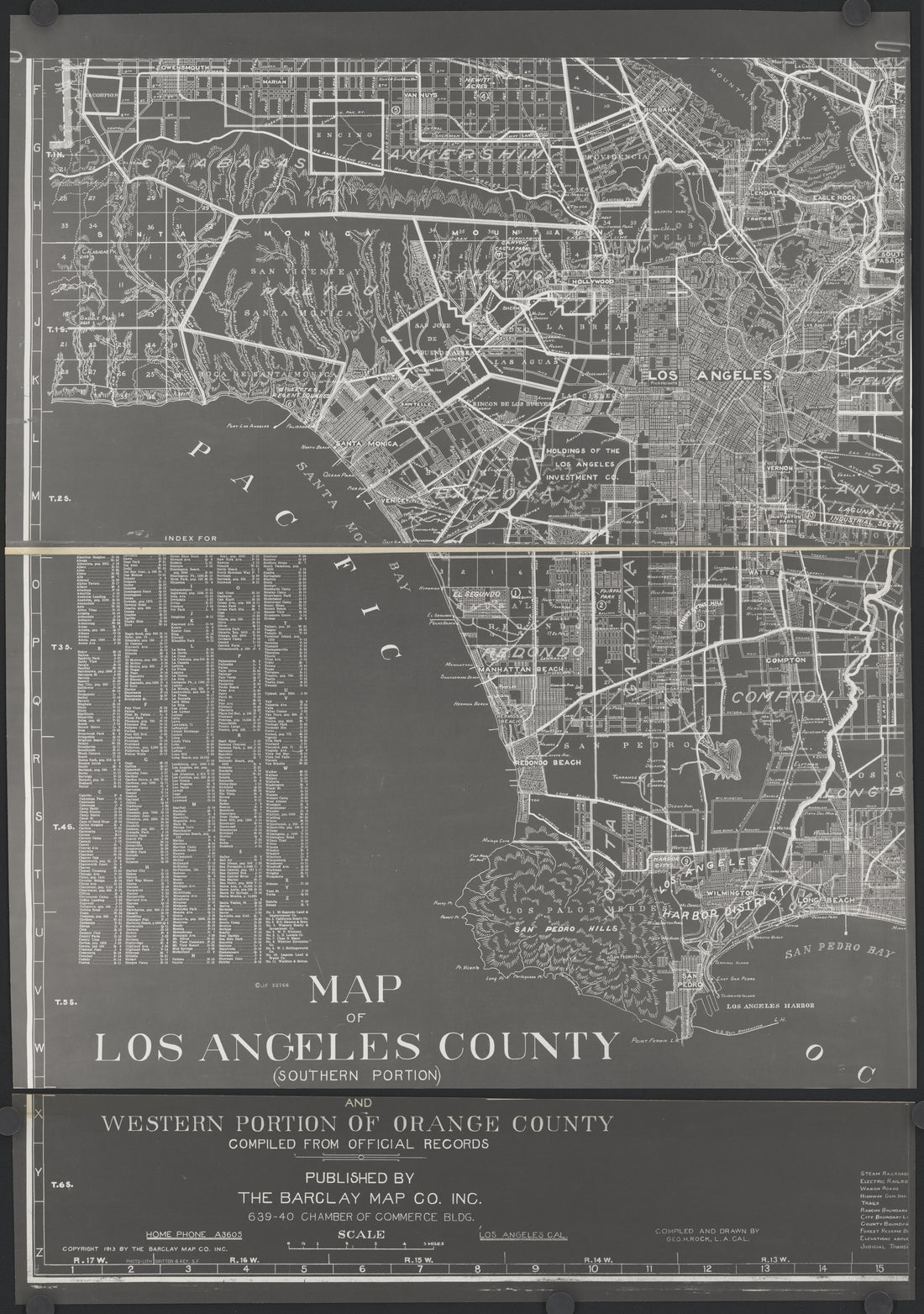This old map of California, Los Angeles County, was created by in 1911