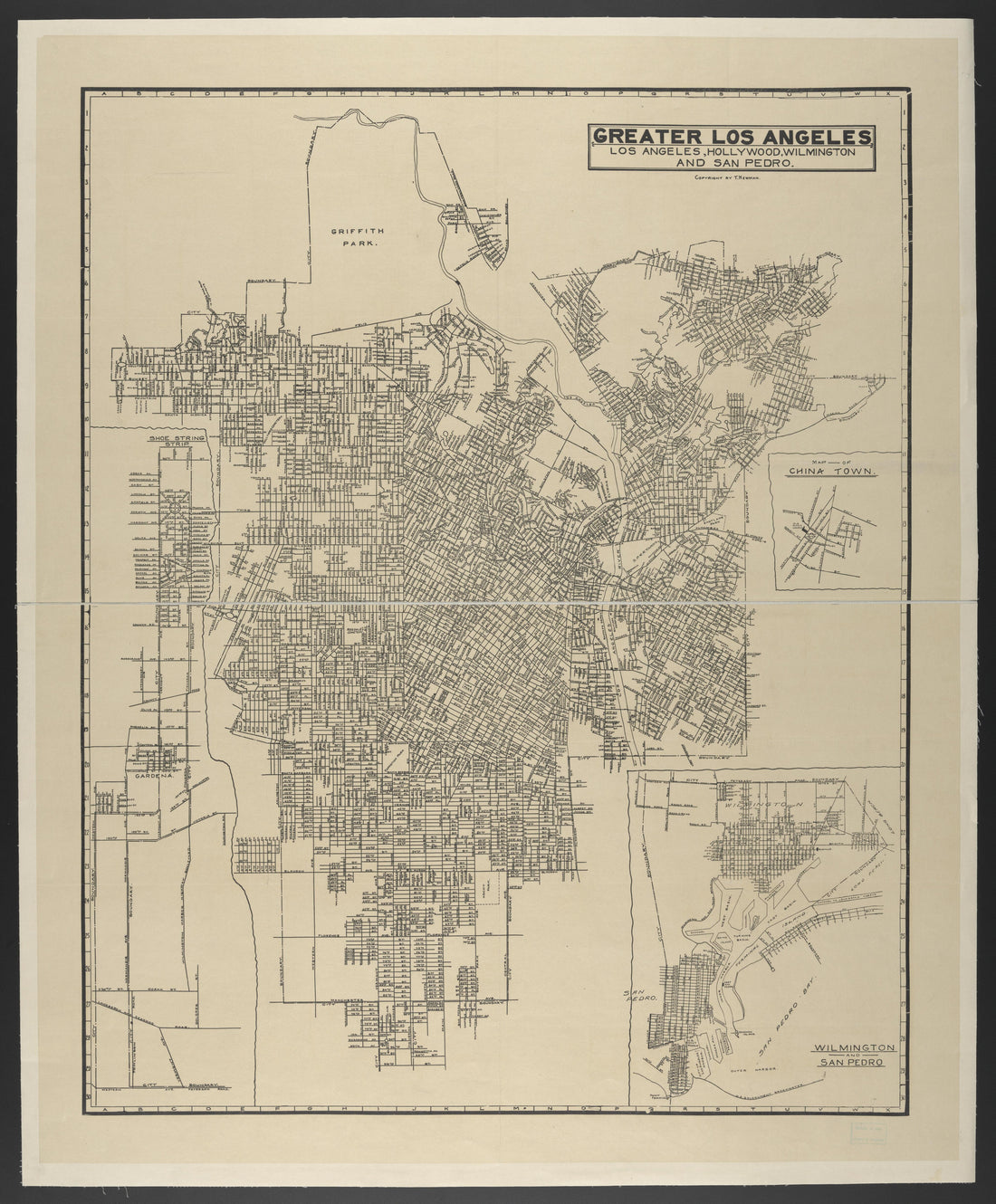 This old map of California, Los Angeles County, was created by in 1911