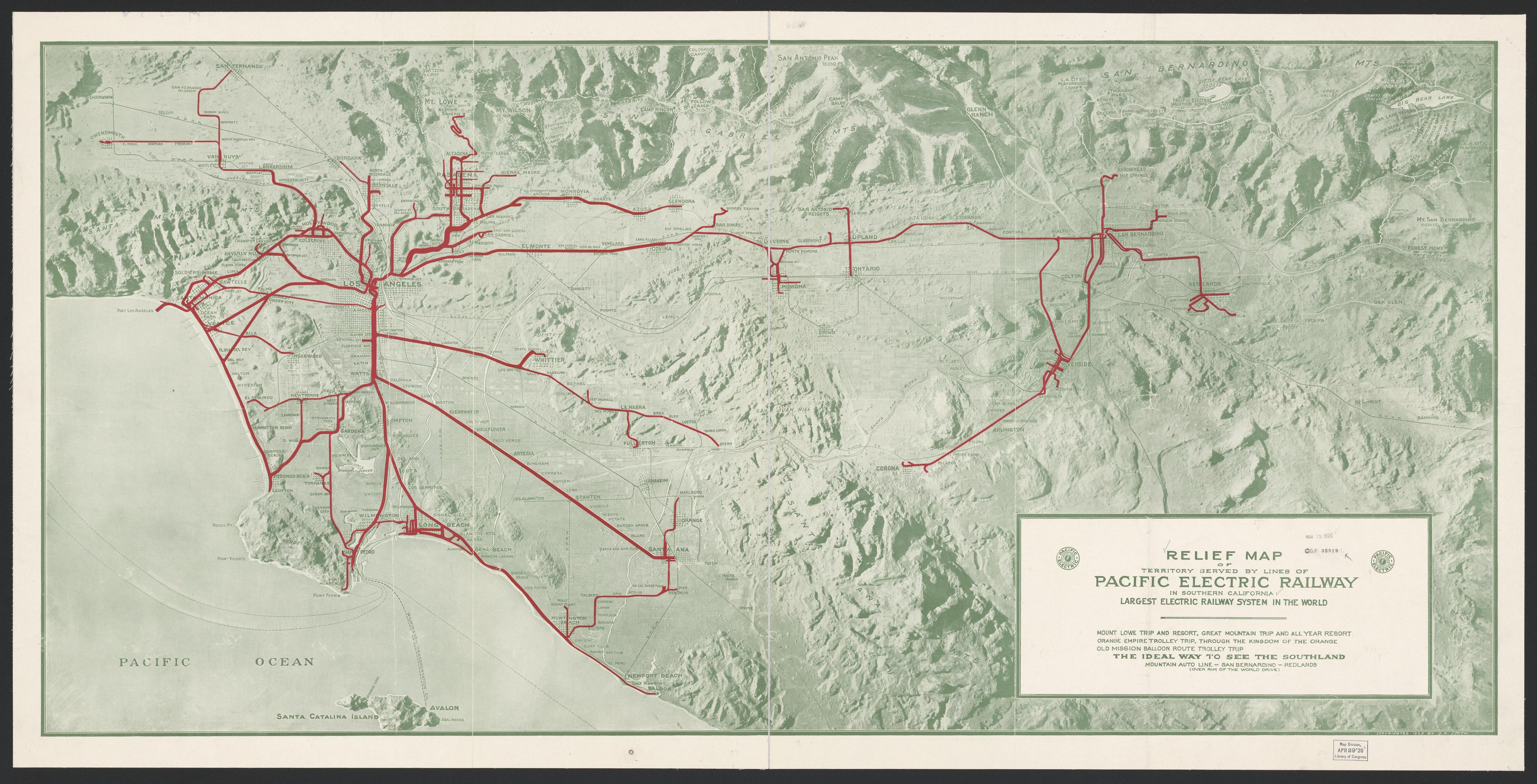 CA Drawer 152, Folder 20, Item 01 from Maps of California--counties Los Angeles 1911-1922 by Relic Map Company