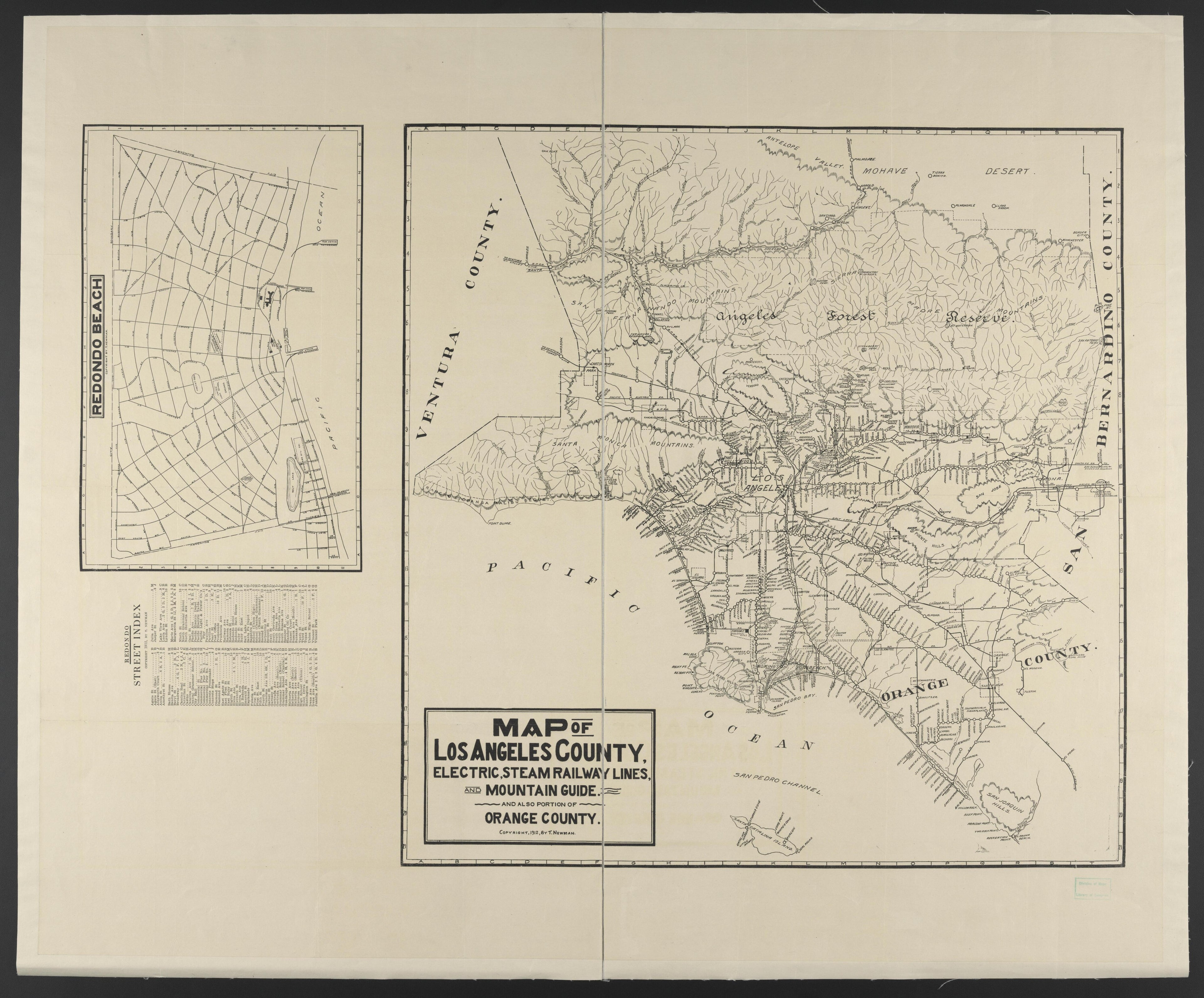 CA Drawer 152, Folder 06, Item 01 from Maps of California--counties Los Angeles 1911-1922 by Relic Map Company