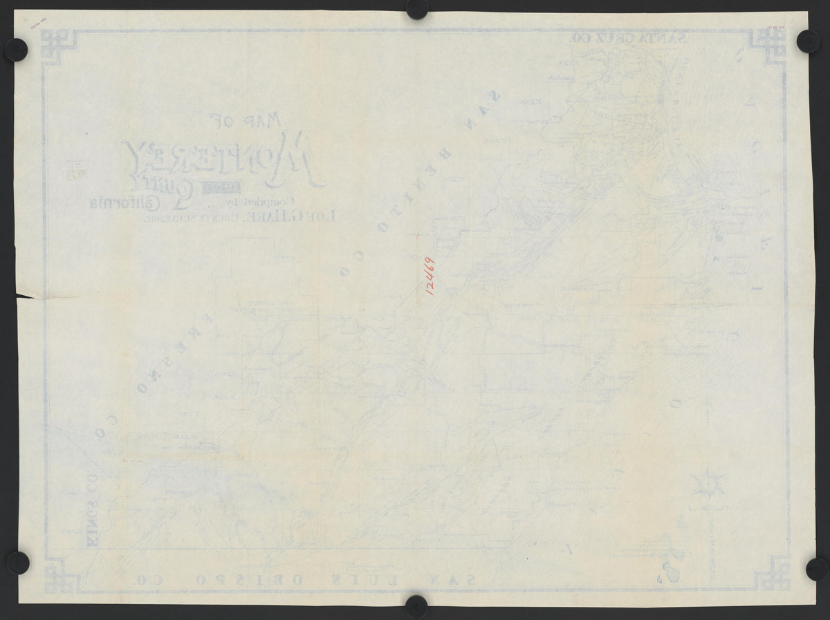 CA Drawer 168, Folder 06, Item 01 (Back) from Maps of California--counties Monterrey 1850-1937 by Relic Map Company