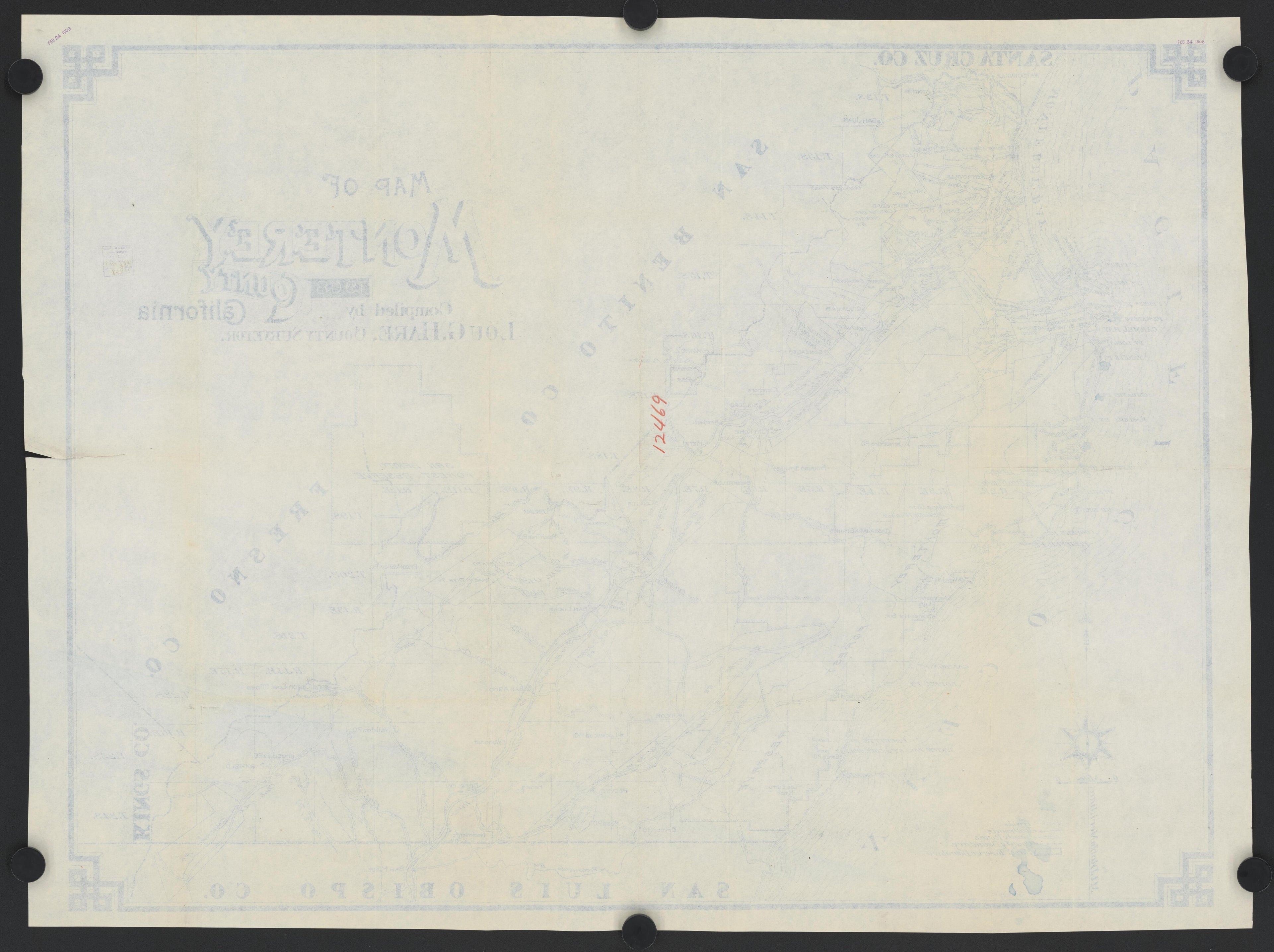 This old map of California, Monterrey County, was created by in 1850