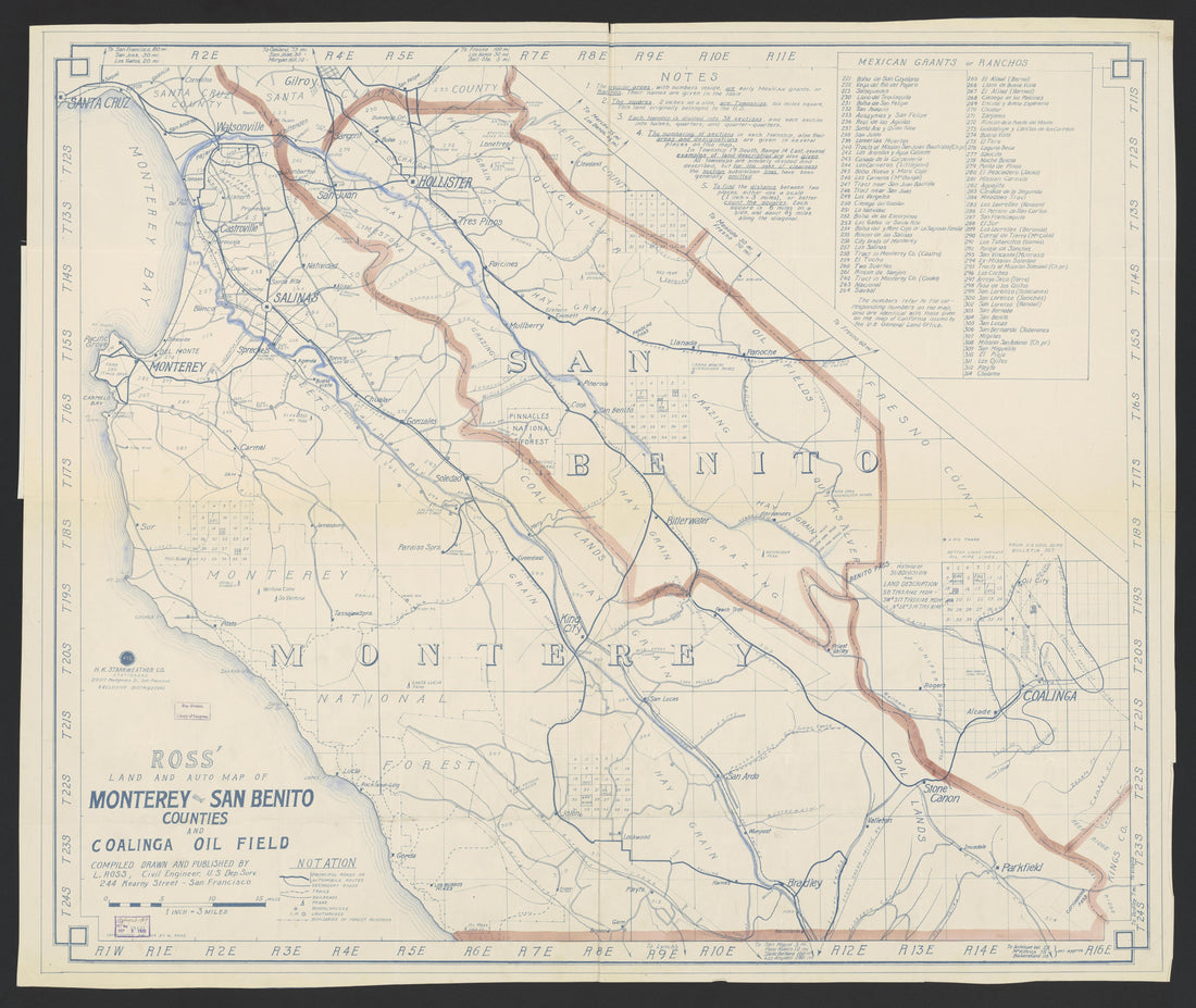 This old map of California, Monterrey County, was created by in 1850