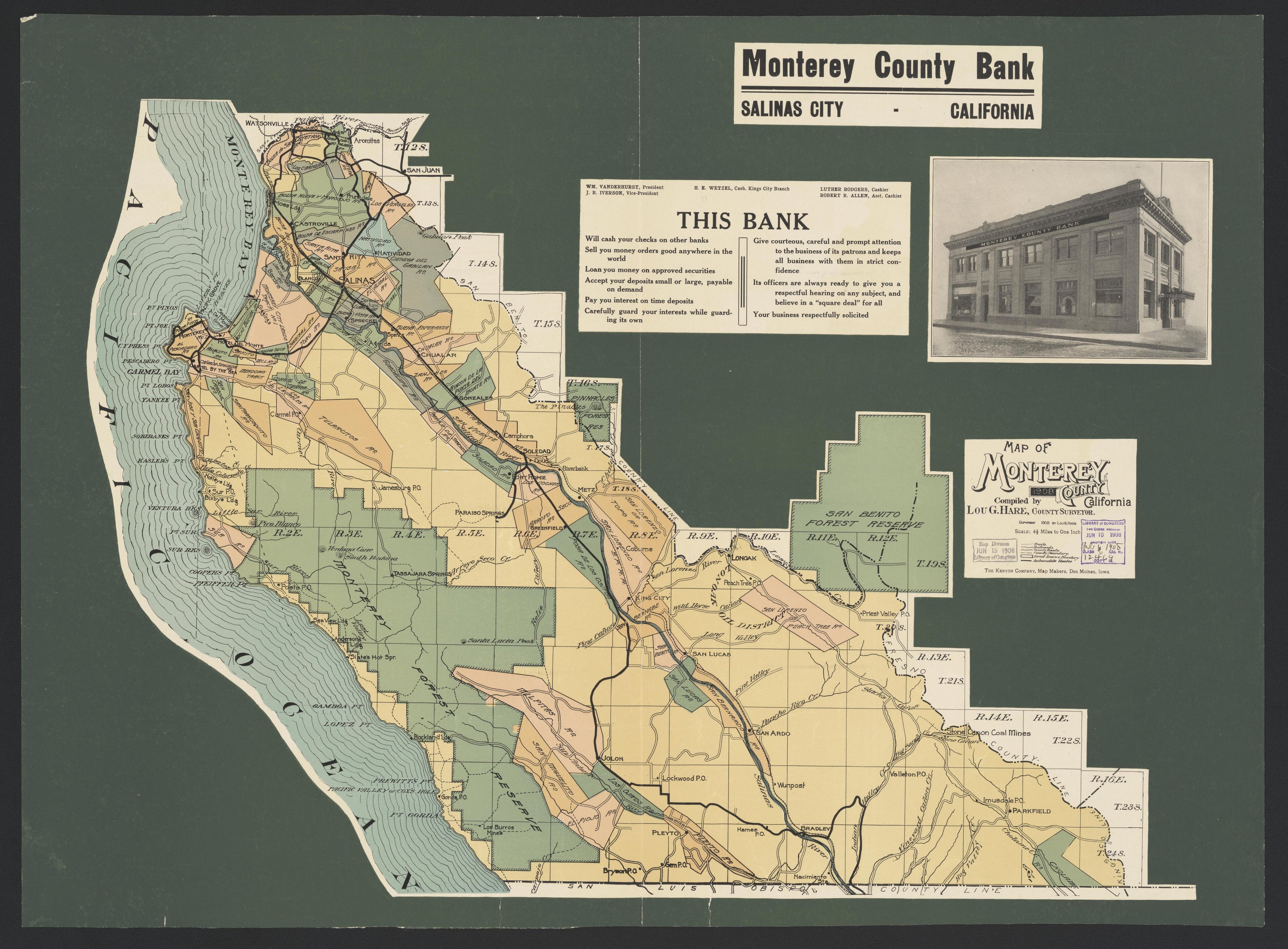 This old map of California, Monterrey County, was created by in 1850