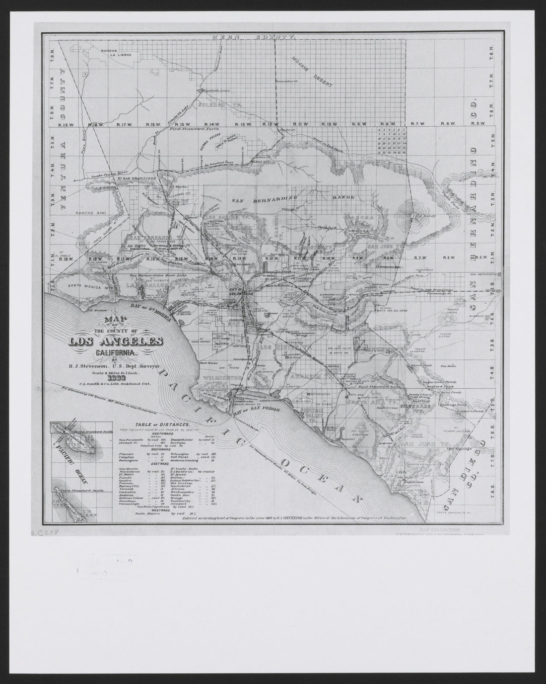 This old map of California, Los Angeles County, was created by in 1850